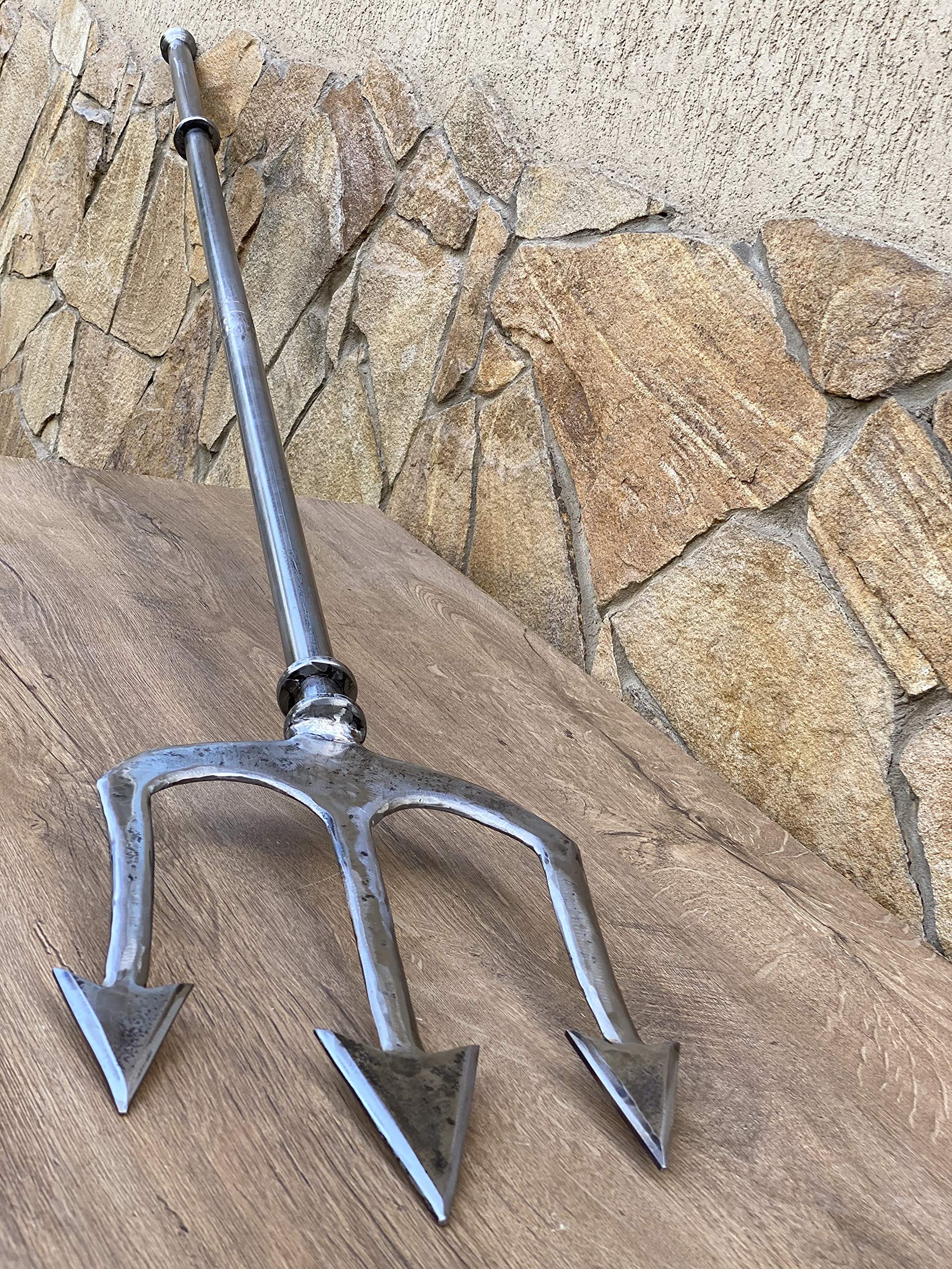 Poseidon Trident & Neptune Trident for Cosplay - Viking Warrior Weapon, Mermaid Costume Accessory - Perfect for Halloween, Cosplay Events, Theater Performances and Fantasy Photography