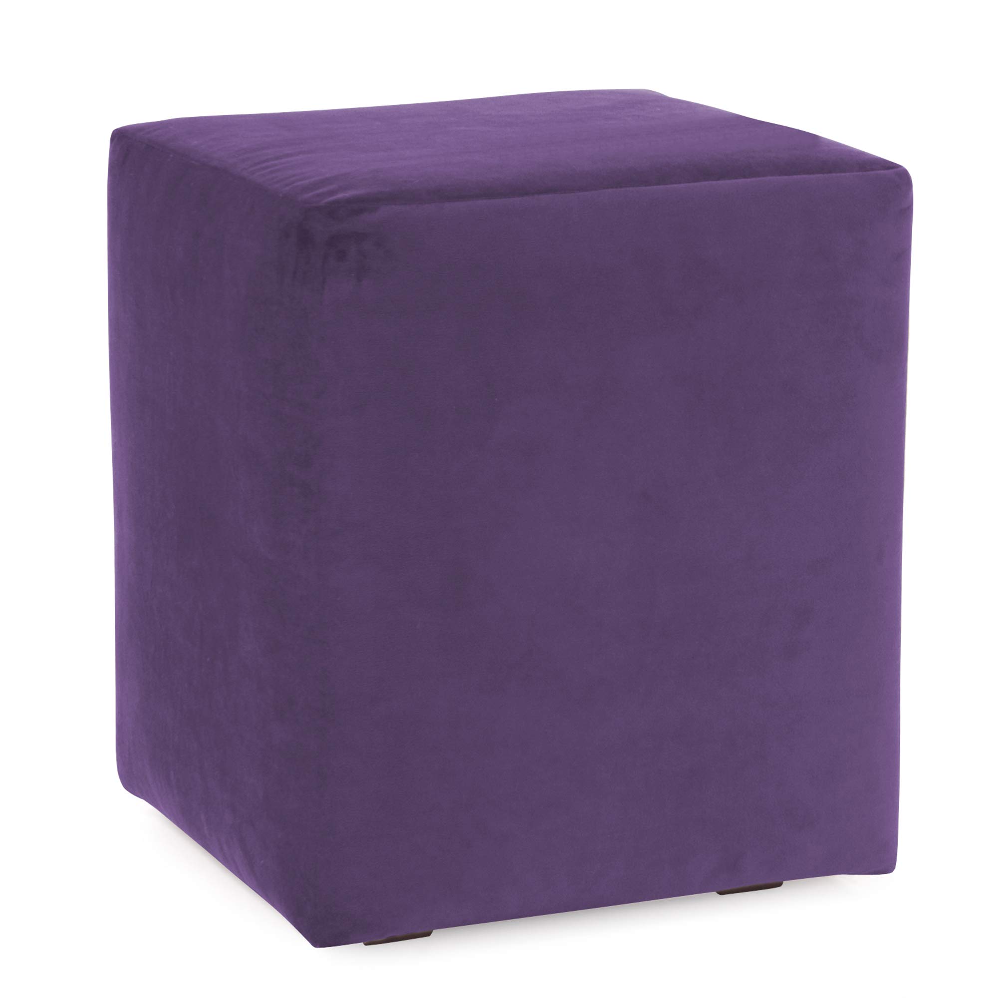 Howard Elliott Replacement Slipcover for Universal Cube Ottoman - 100% Polyurethane Fabric, Bella Eggplant Color | Perfect for Living Room, Bedroom & Home Decor (Ottoman Not Included)