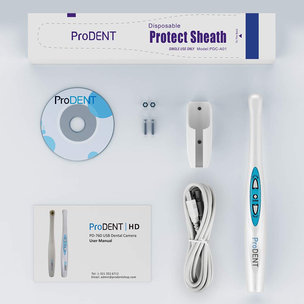 HD Intraoral Camera PD760 - USB Dental Camera with Capture Button, Compatible with Eaglesoft, Dexis, Carestream, OpenDental, Apteryx & CurveHero | Perfect for Dental Clinics, Telemedicine & Home Oral Care