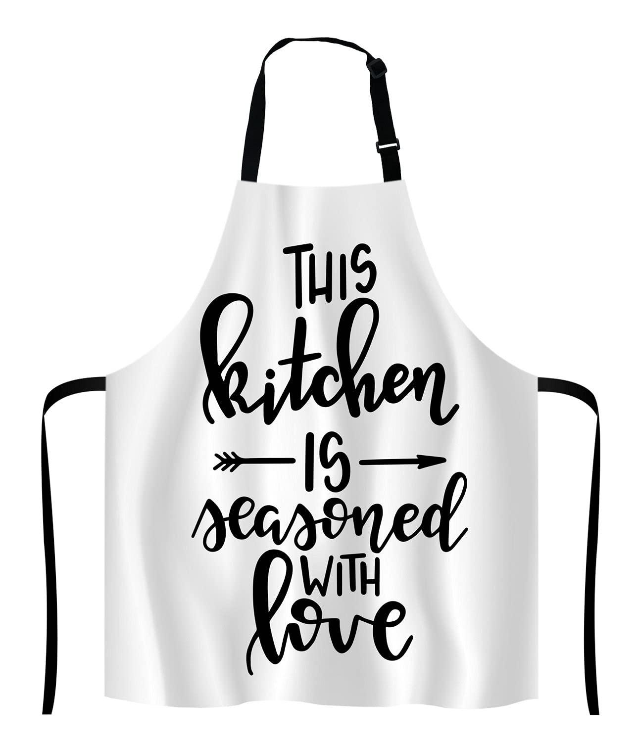 Inspirational Quote Adjustable Bib Apron for Cooking & Baking