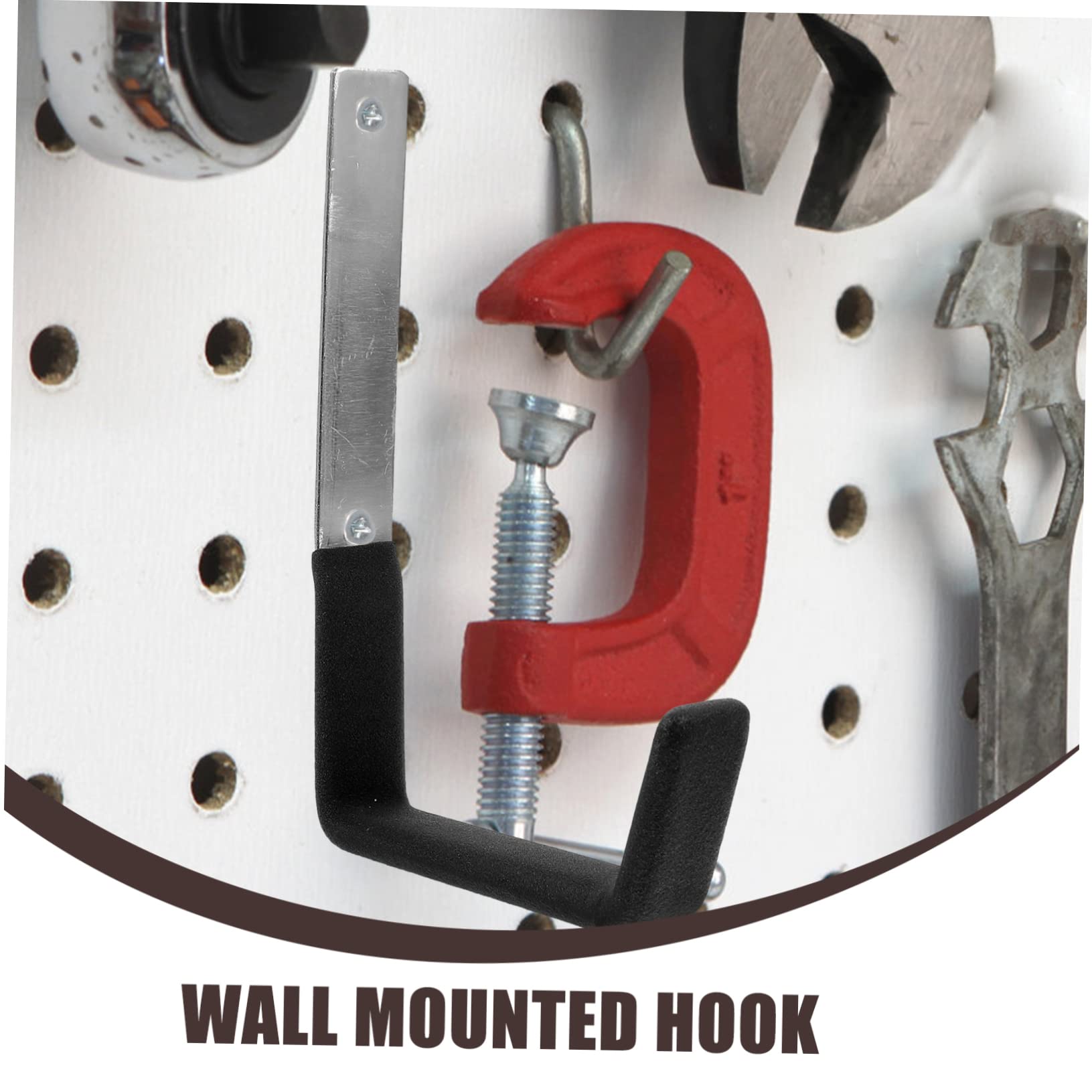 Heavy Duty Wall Hooks 2 Pack - CANIGHT Durable PVC Garage Hooks for Hats, Coats & Storage - Perfect for Garage, Entryway, Closet & Home Organization