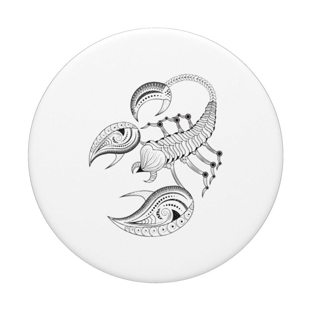 Scorpio Zodiac Horoscope Astrology Sign PopSockets PopGrip - Interchangeable Phone & Tablet Stand with Swappable Top (Perfect for Galaxy, iPhone, iPad) | Great for Daily Use, Work, Travel & Selfie Taking