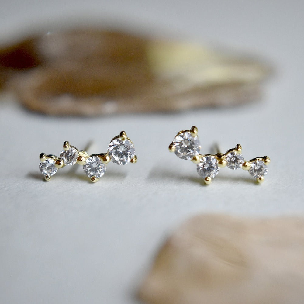 CZ Constellation Stud Earrings - Sparkling Cubic Zirconia Star Studs for Women | Perfect for Parties, Weddings & Everyday Elegance