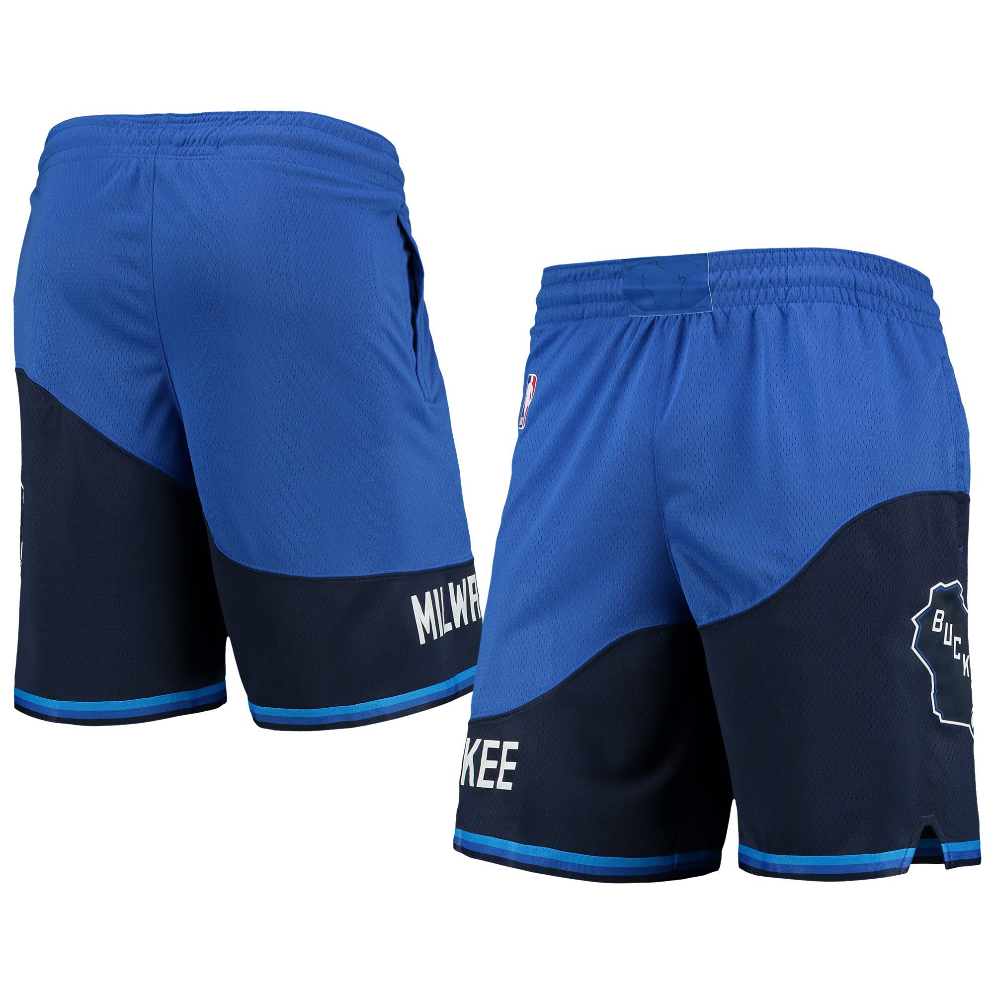 Milwaukee Bucks Youth 8-20 Blue City Edition Swingman Basketball Shorts - Perfect for Games, Practice & Fan Gear