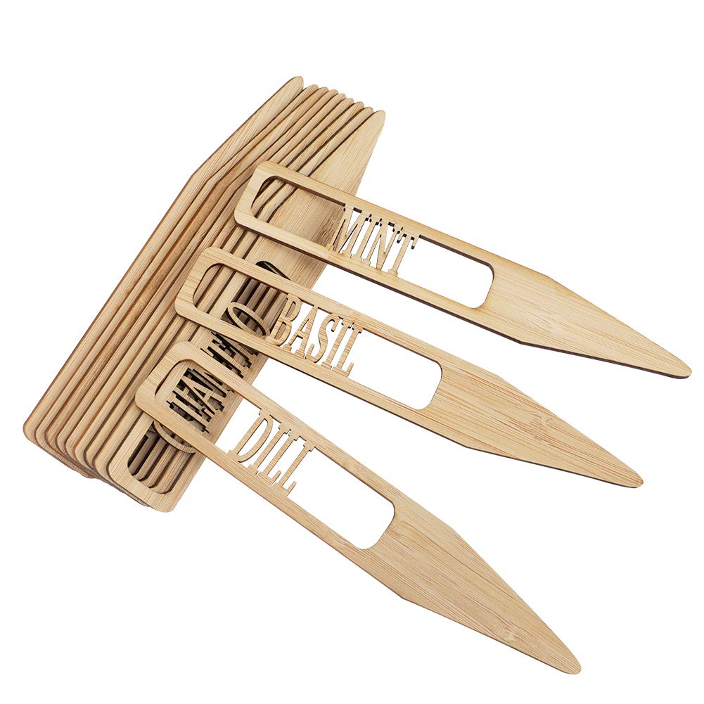 12 Pack Bamboo Plant Markers - 6