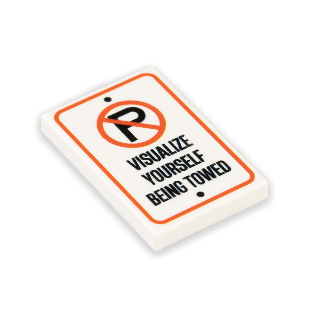 No Parking Sign Tile (2x3) - Durable Parking Lot Floor Marker for Warehouse, Factory & Commercial Spaces