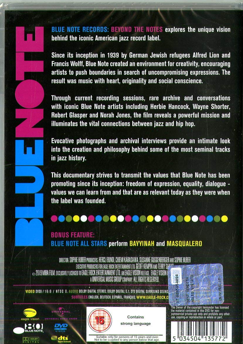 Blue Note Records Beyond The Notes DVD - Jazz Documentary Film | Perfect for Music Lovers & Jazz Enthusiasts