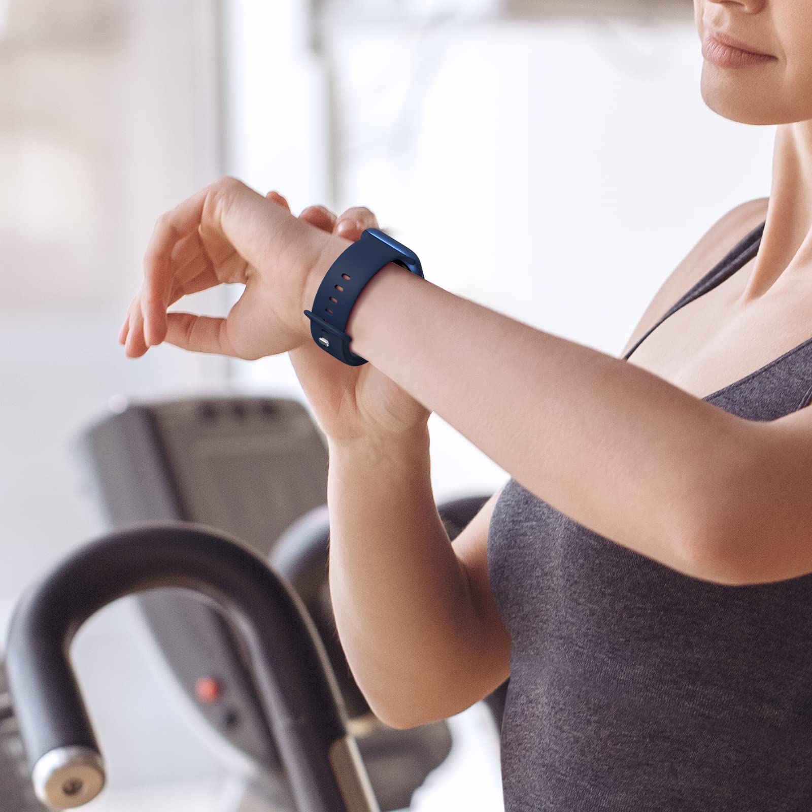 AOTUAO Soft Silicone Sport Band for Apple Watch 38mm 40mm 41mm - Compatible with Series 9/8/7/6/5/4/3/2/1/SE - Durable Sweatproof Watch Strap for Women & Men - Perfect for Running, Gym Workouts & Daily Wear (Dark Blue)