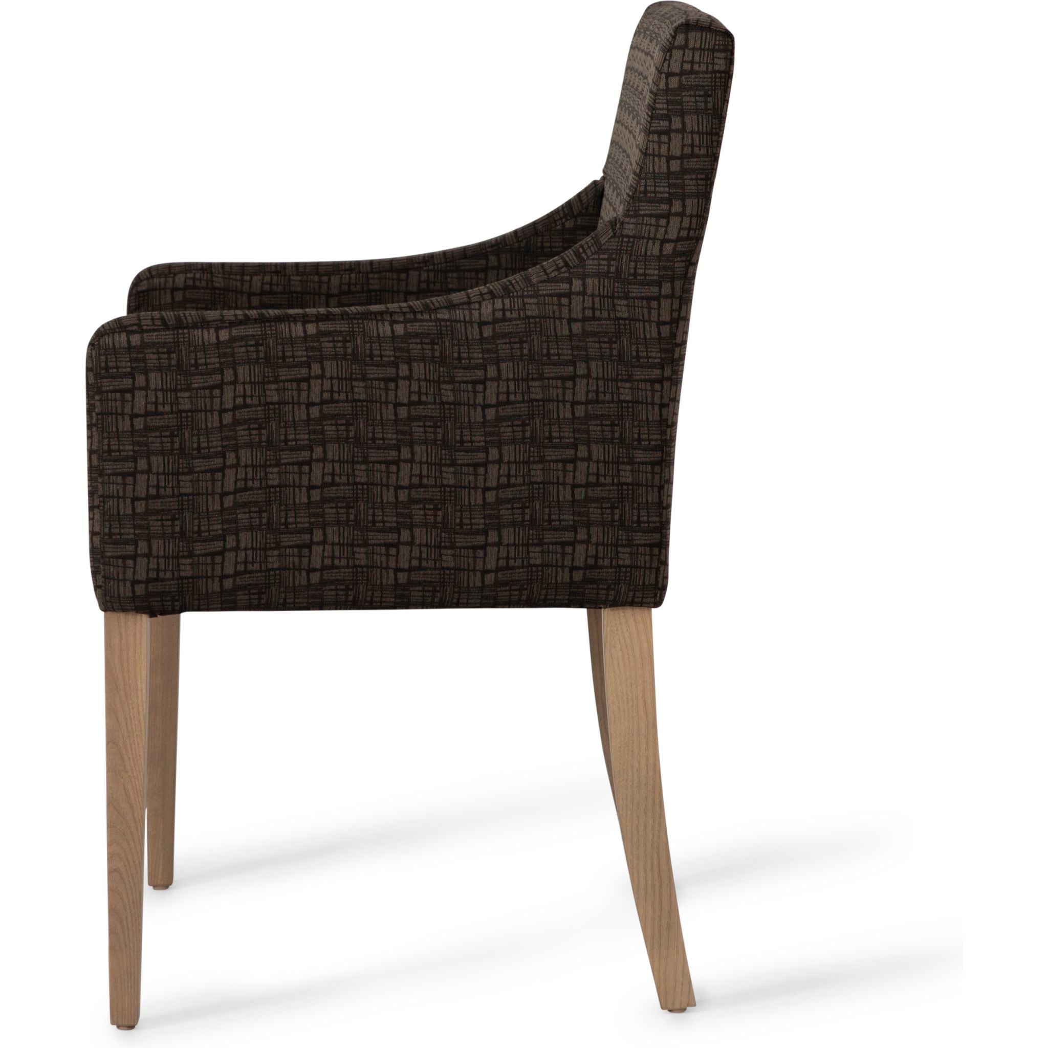 Annecy Parson Chair in Greige - Modern Upholstered Dining Chair with Wooden Legs (PT 7830 19 T131) - Perfect for Dining Room, Kitchen, Office or Living Room Decor