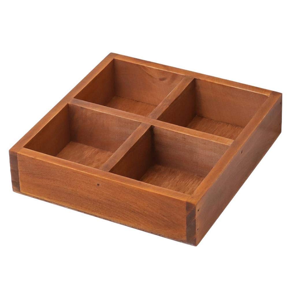 Premium Wooden Makeup Brush Holder & Remote Control Organizer - 17x17 Inch Desktop Storage Box for Beauty Tools, Office Supplies, and Home Decor | Perfect for Vanity, Desk, Living Room, and Bedside Table Organization