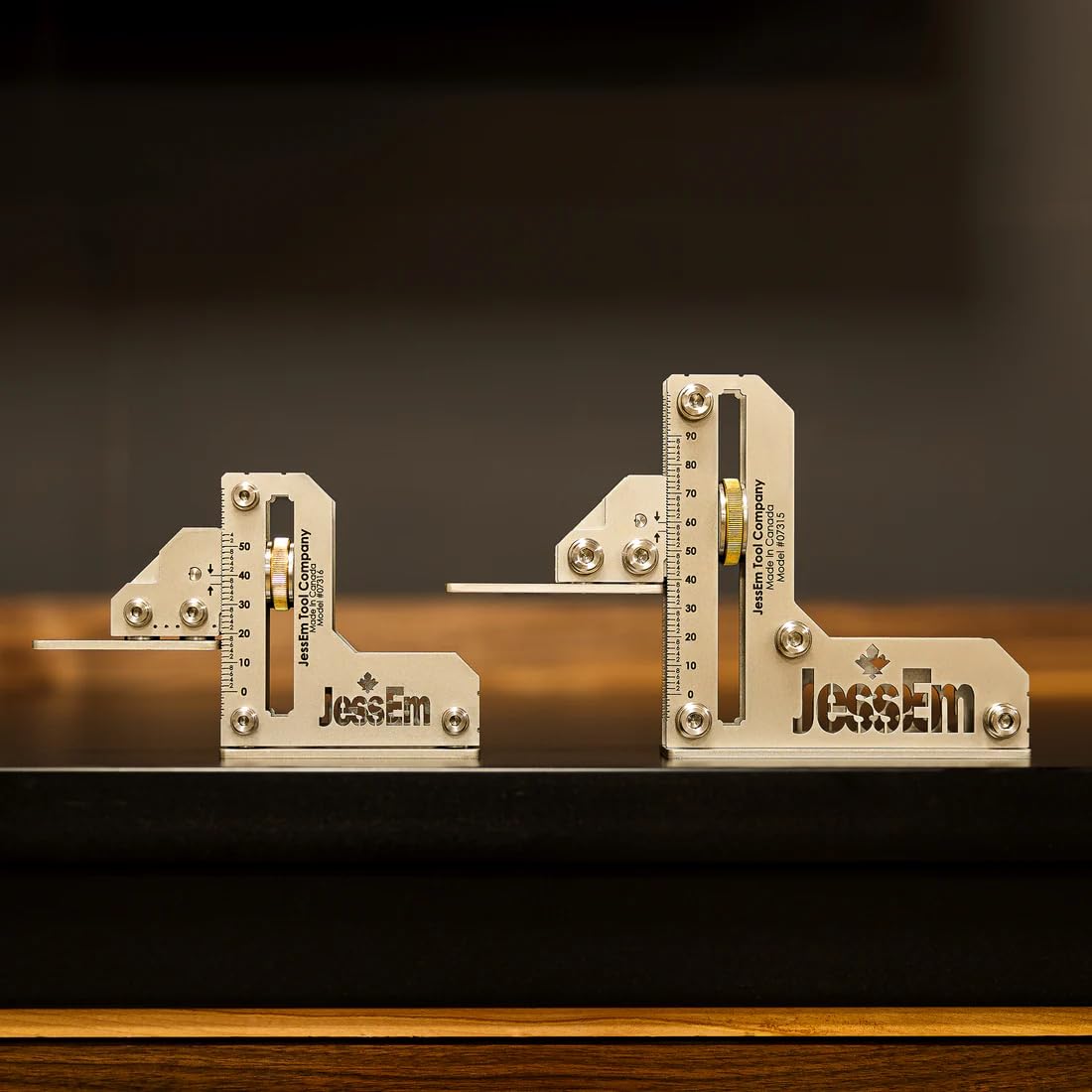 JessEm Small Imperial Tool Setting Gauge - Precision Woodworking Measuring Tool for Router Bits & Drill Bits | Perfect for Cabinet Making, Furniture Building & DIY Projects