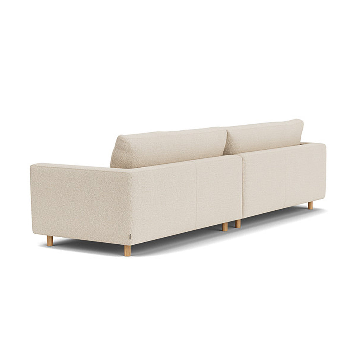 Modern Dylan Boucle 4-Seater Sofa - Soft Chenille Fabric Sectional Couch for Living Room, Lounge & Family Room - Comfortable Mid-Century Style Sofa for Home Decor