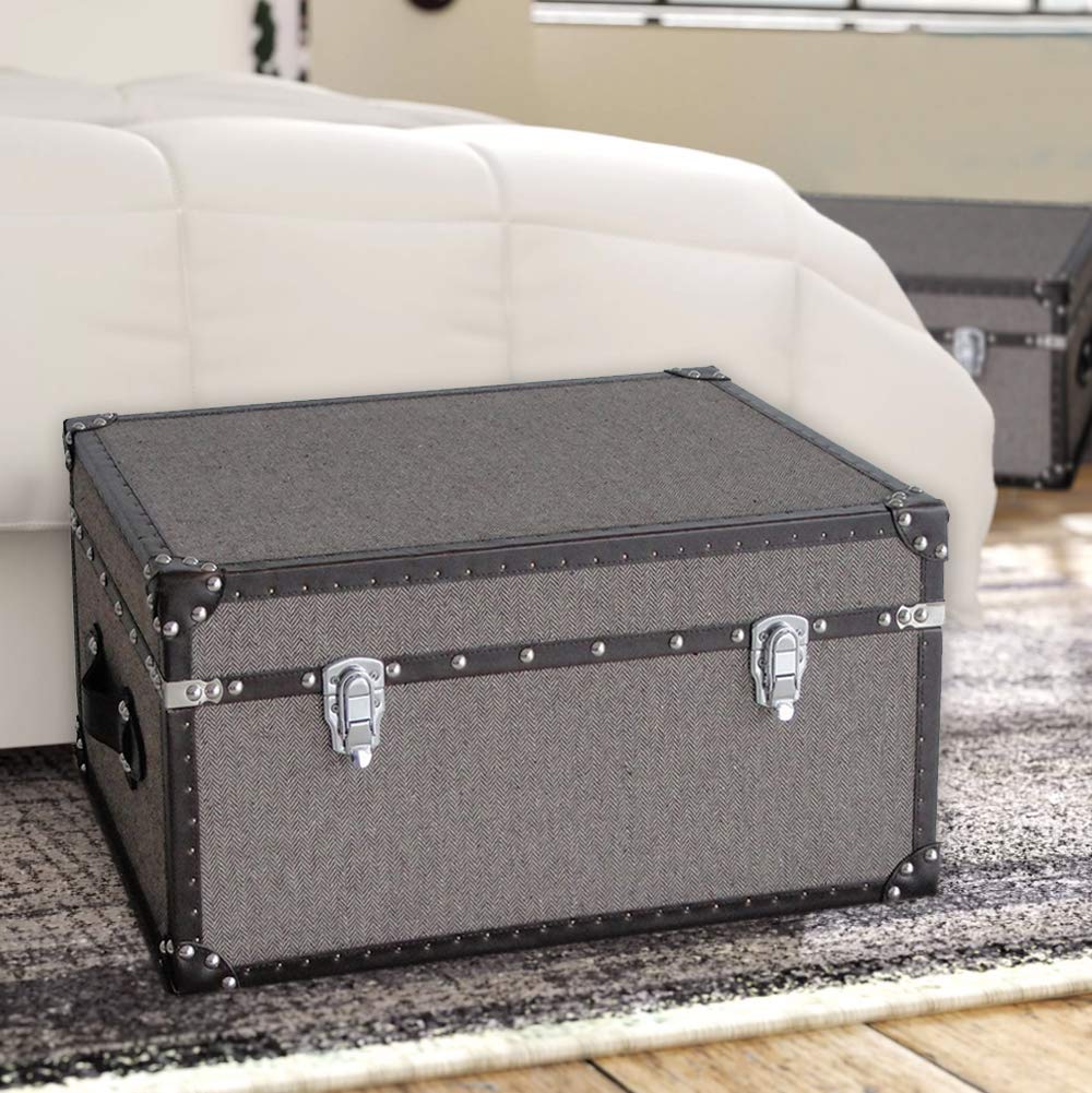 Screen Gems Large Brown Storage Box - Organizer for Home, Office & Closet - Perfect for Storing Clothes, Toys & Household Items