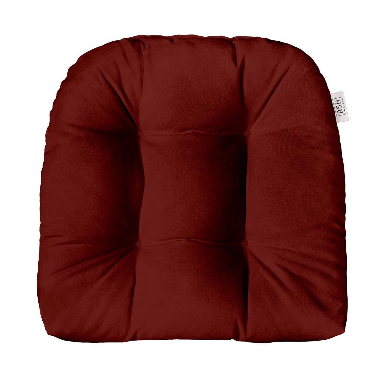 Sunbrella Canvas Red U-Shaped Tufted Wicker Seat Cushion - Waterproof & UV Resistant Outdoor Patio Furniture Cushion for Garden, Poolside & Deck