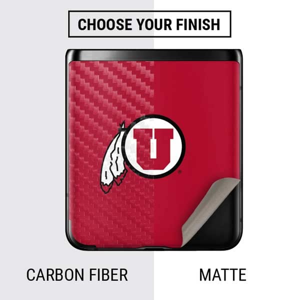 Officially Licensed University of Utah Samsung Galaxy Z Flip Phone Skin | Custom Decal Sticker for Z Flip 3/4/5 | Durable Protective Cover for School Spirit & Daily Use