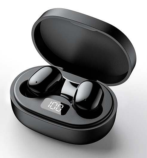 DX-05 True Wireless Earbuds with Bluetooth 5.3, Lightweight Comfortable In-Ear Headphones with Built-in Mic, IPX5 Waterproof, Hi-Fi Stereo Sound for Running, Gym, Workout & Travel (Black)