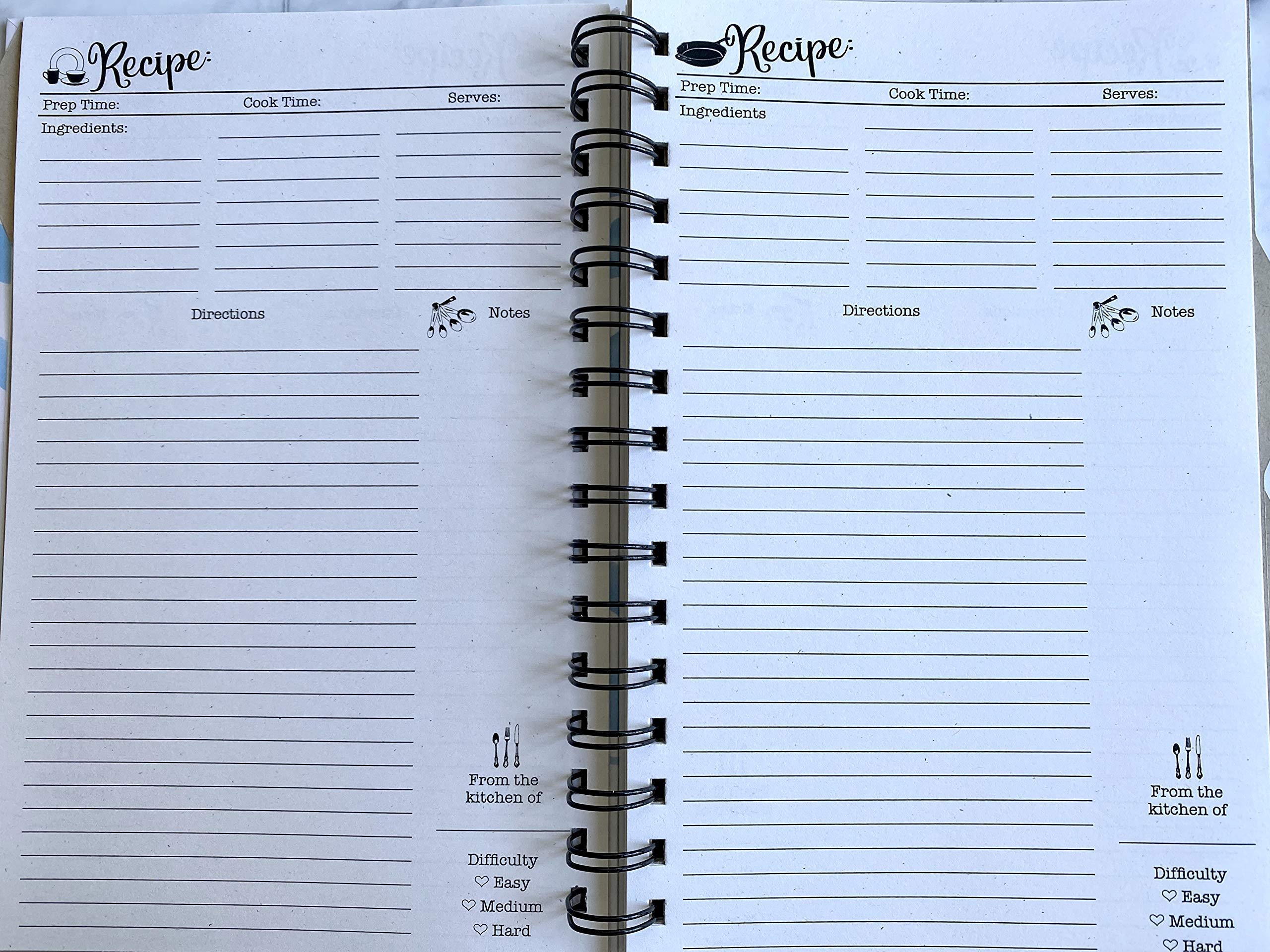 Custom Kitchen Diary - Hardcover Recipe Journal for Home Chefs | Perfect for Organizing Recipes, Meal Planning & Cooking Inspiration