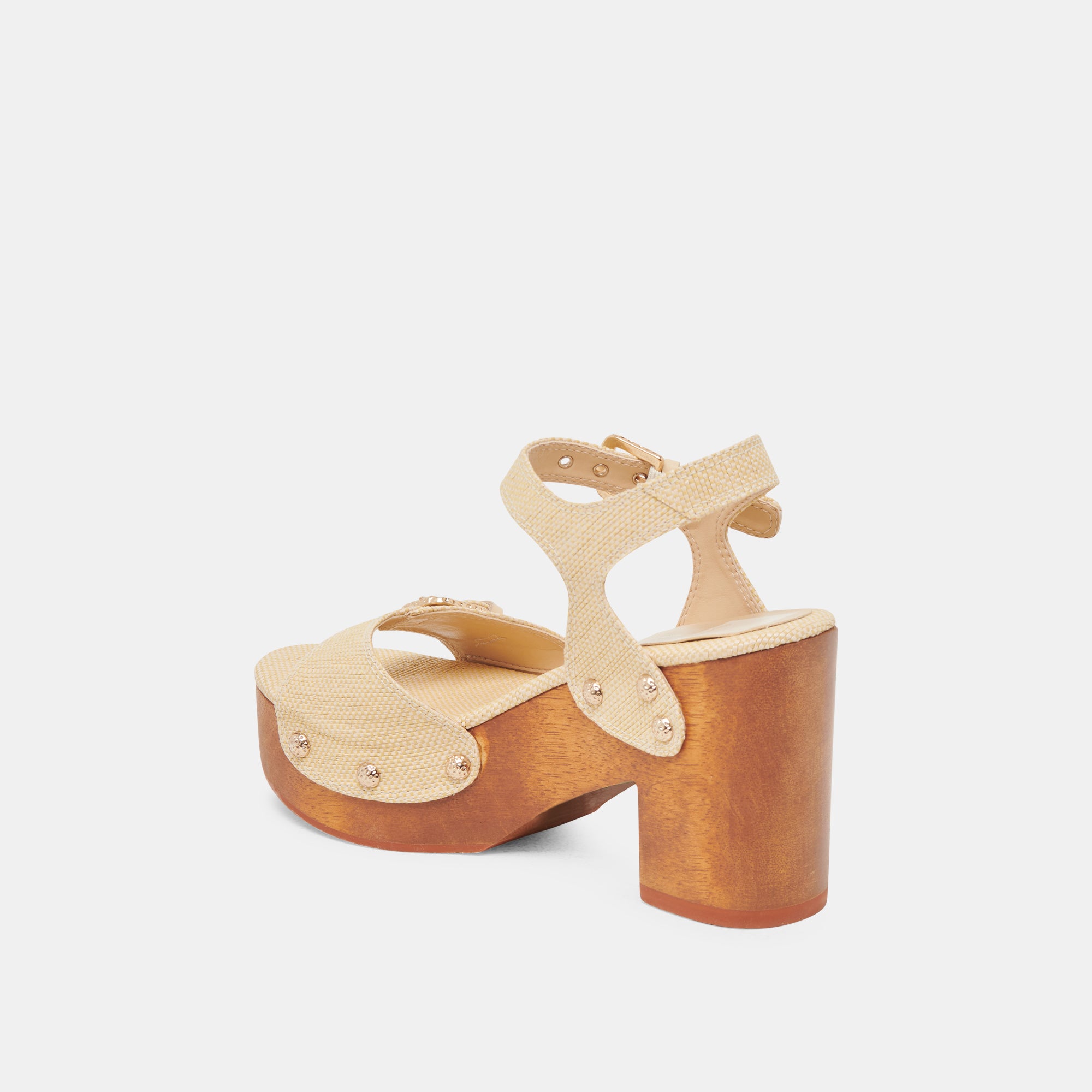 YANDY Women's Natural Raffia Heels - Comfortable Summer Wedge Sandals for Beach, Wedding, and Party Wear