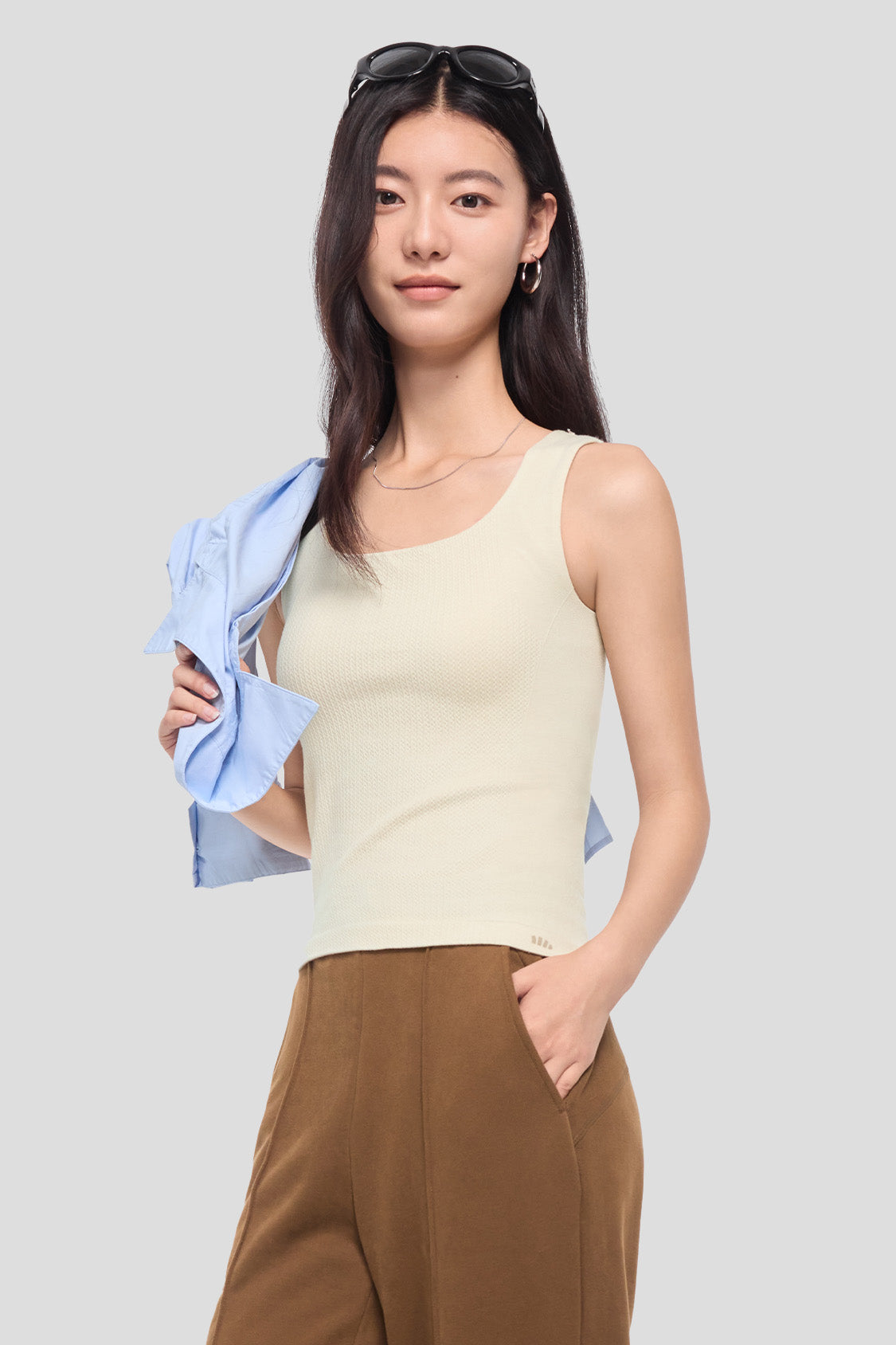 ShapeCore Women's Square Neck Thermal Vest - Cozy Fleece Lined Winter Layering Piece for Outdoor Activities and Casual Wear