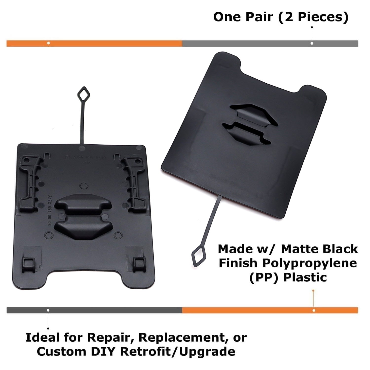 (2) OE Spec Wheel Well Cover Caps for Mercedes GLA & SLK Class - Headlamp & Fog Light Accessories | Perfect for Off-Road Protection & Custom Styling