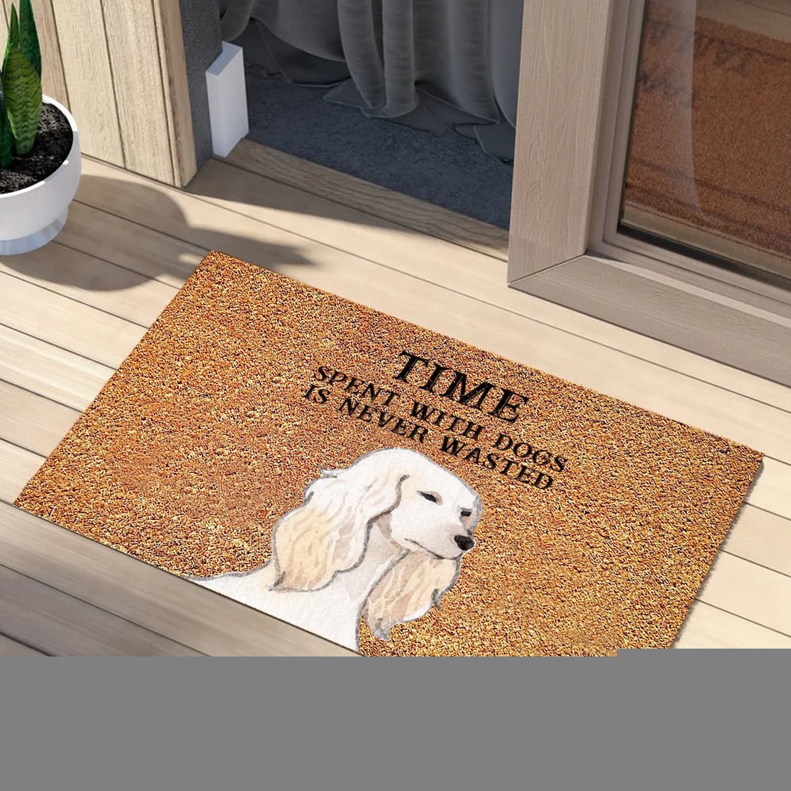 Natural Coconut Coir Mat - Personalized Dog Mom Gift for Women, Pet Lover Floor Mat with Recessed Design for Entrances, Durable & Easy to Clean - Perfect for Home, Office, or Kennel Use