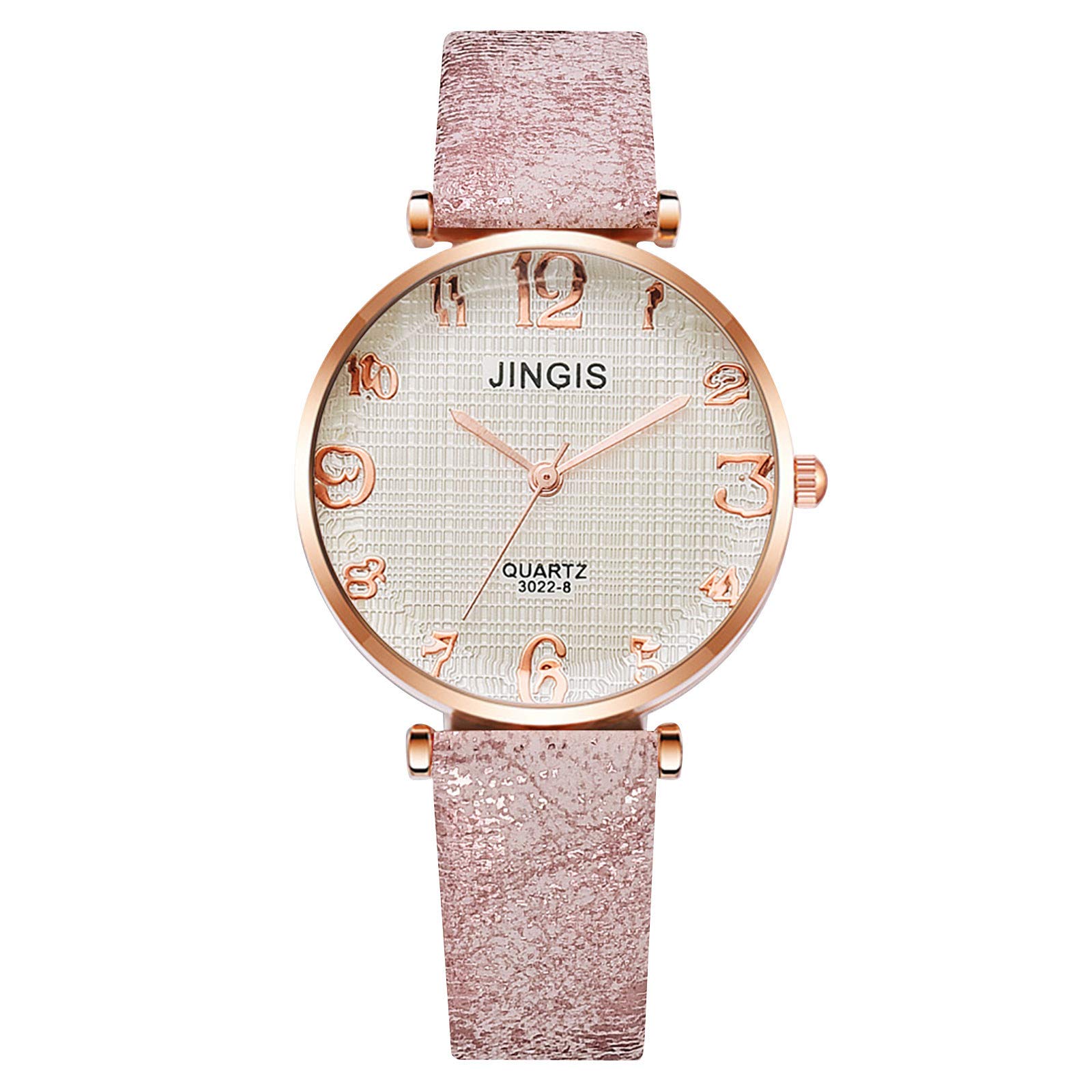 JINGIS Fashion Women's Retro Leather Watch - Stainless Steel Band, Minimalist Design for Everyday Wear, Office & Casual Outfits
