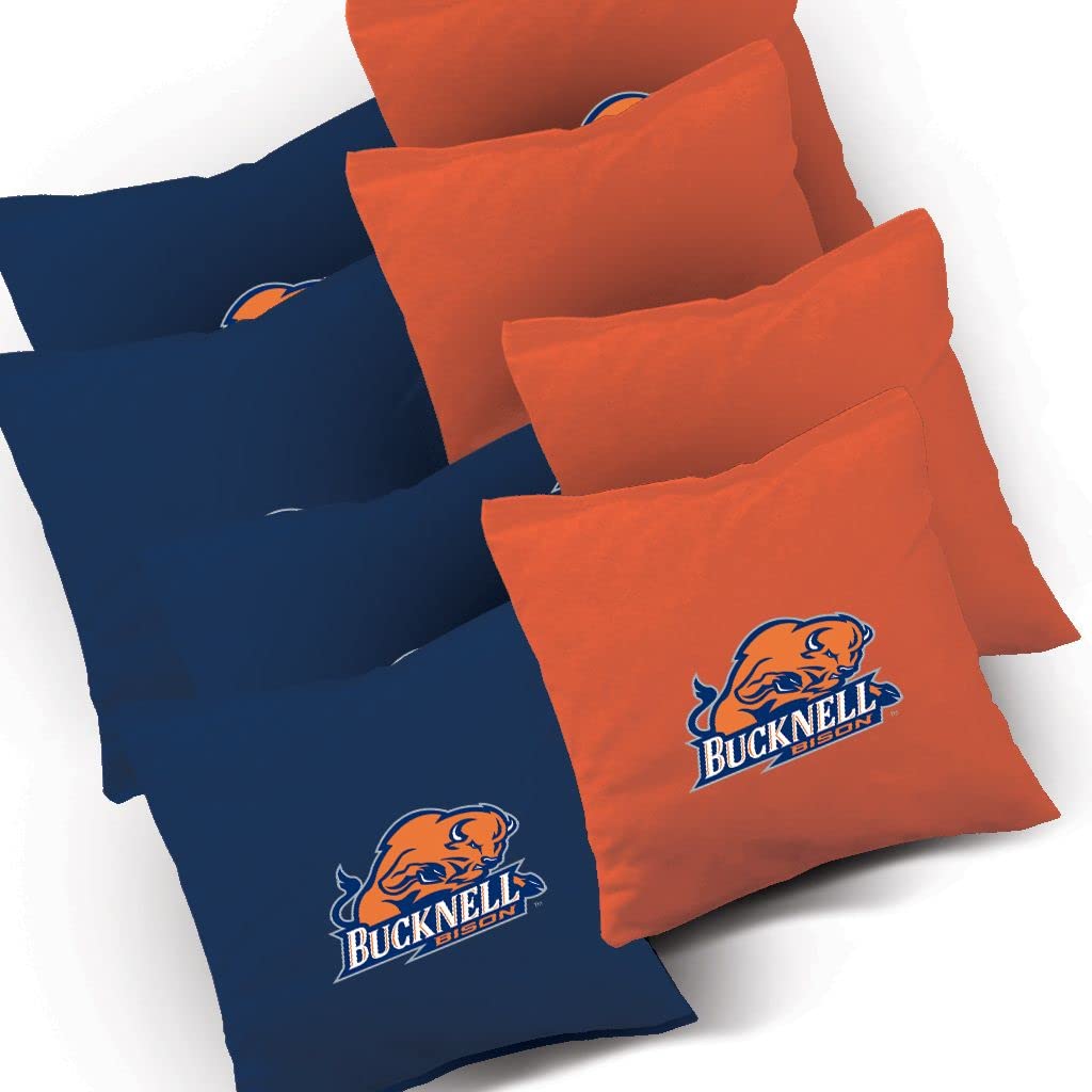 Bucknell Bison Official ACA Regulation Cornhole Bags Set of 8 - Premium Bean Bags Made in USA | Perfect for Tailgating, Backyard Games & College Sports Events