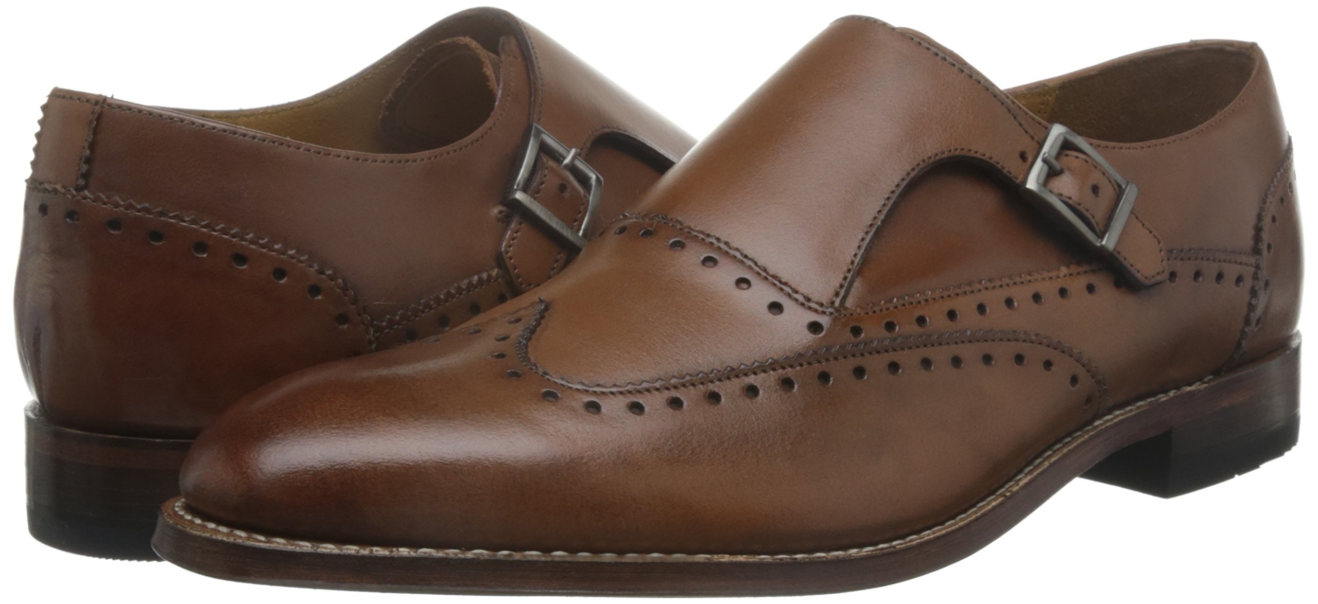 STACY ADAMS Men's Monk Strap Wingtip Dress Shoes - Classic Formal & Business Oxfords for Weddings, Office & Special Occasions