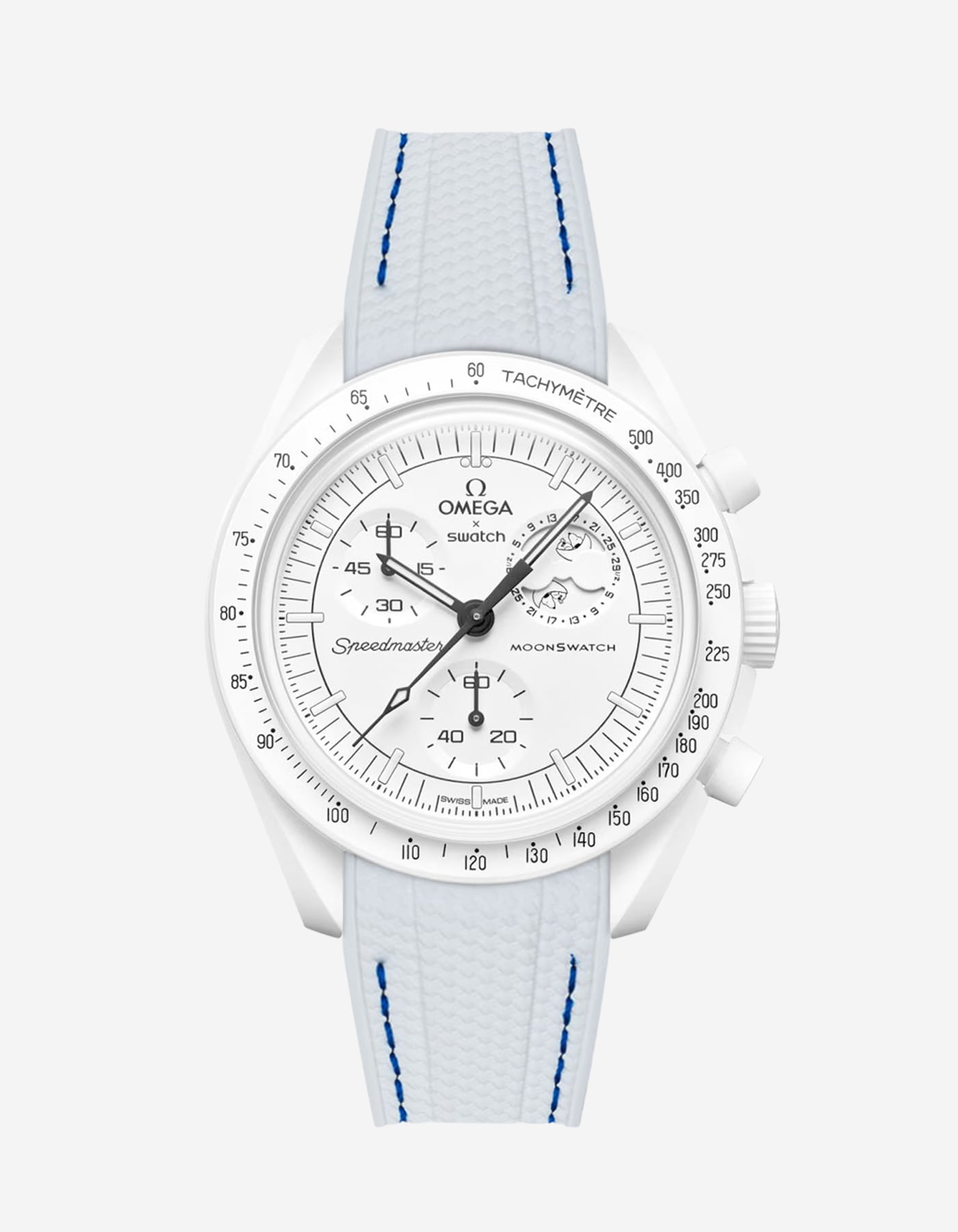 Original Omega X Swatch MoonSwatch Mission to Moonphase Rubber Watch Strap - Durable & Comfortable Replacement Band for Everyday Wear & Sports Activities
