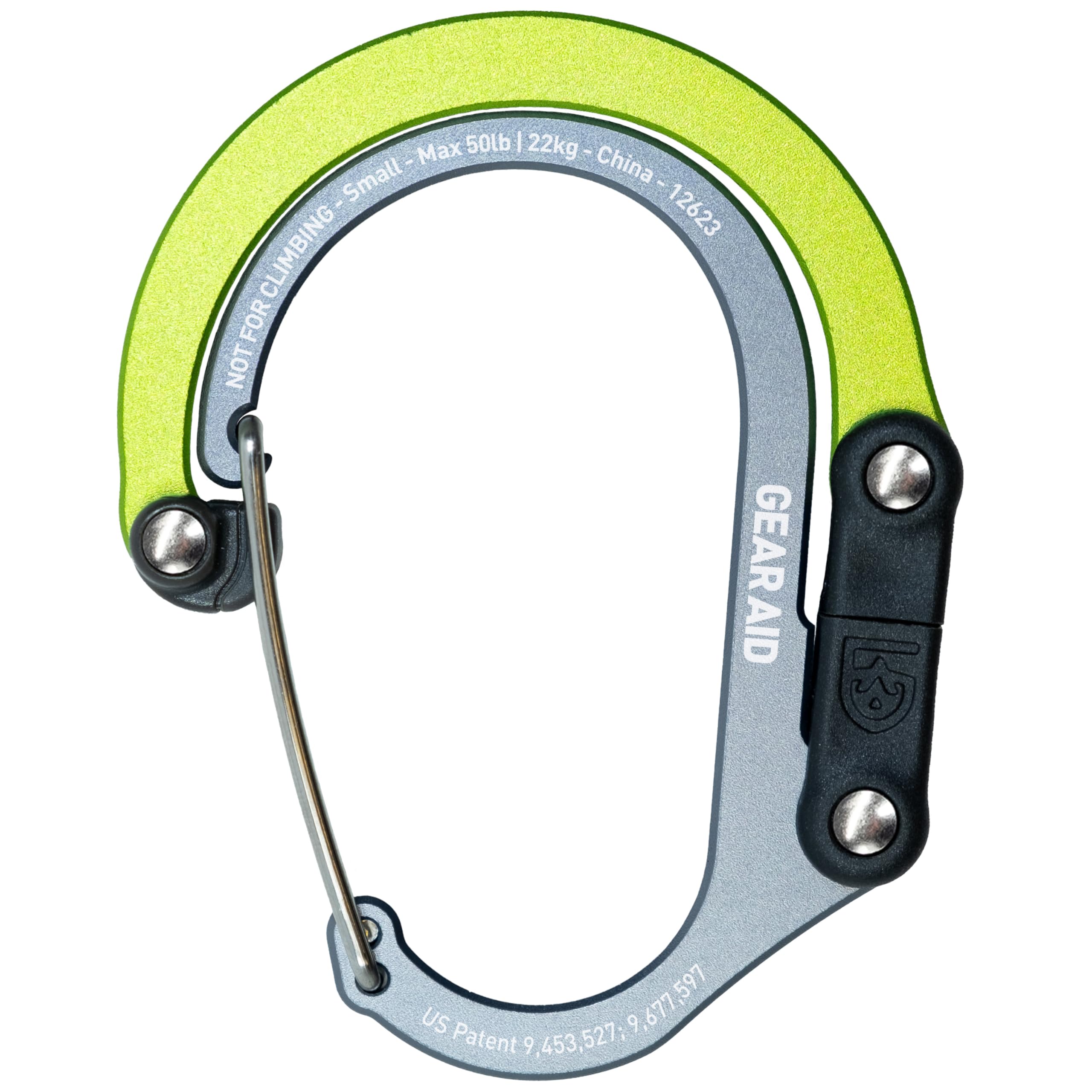 GEAR AID HEROCLIP (Small) - Heavy Duty Carabiner Clip & Multi-Purpose Hook for Bags, Purses, Camping Gear, Tools & Outdoor Accessories - Perfect for Hiking, Travel, Home & Office Organization