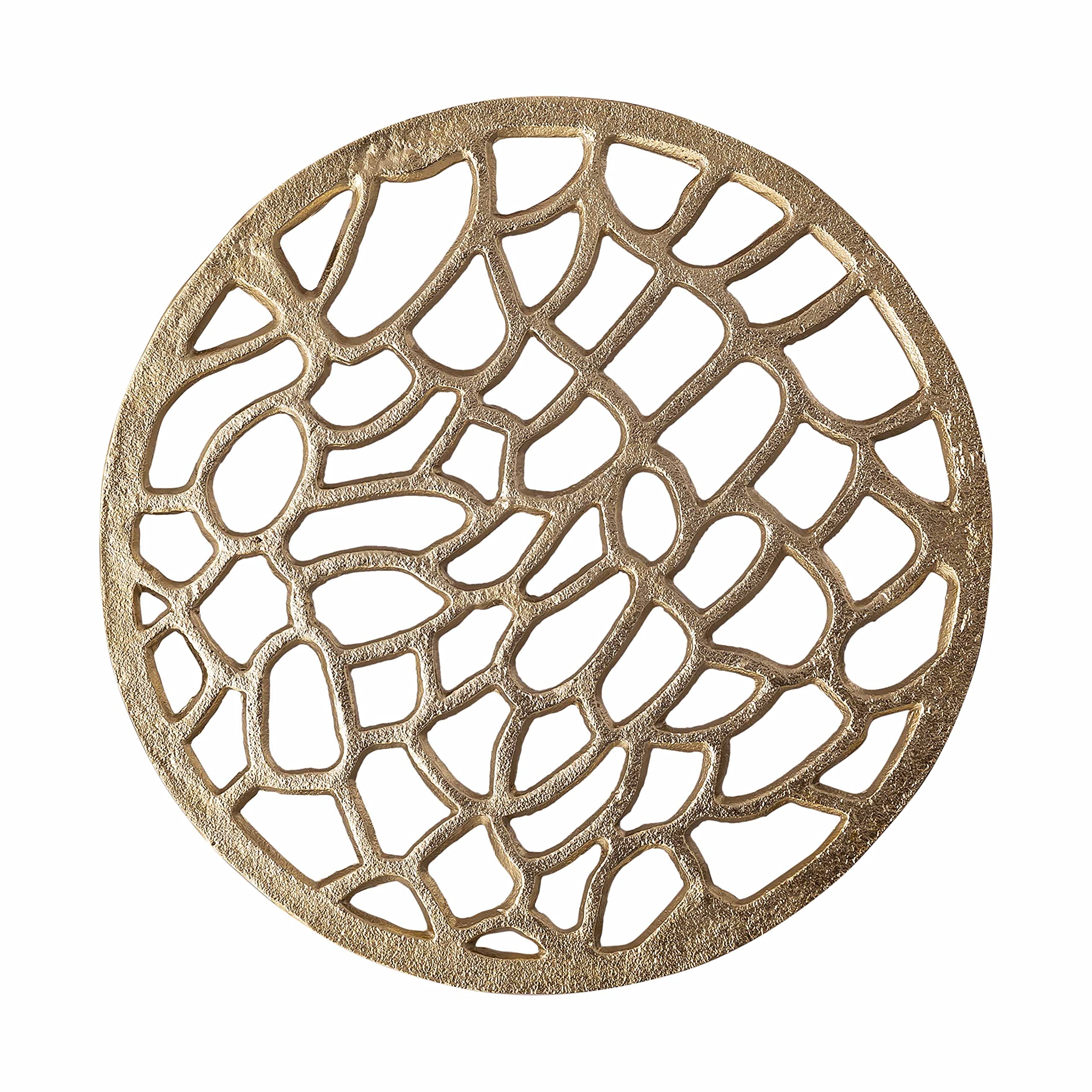 Sophia Round Gold Iron Side Table - Modern Accent Table for Living Room, Bedroom & Patio - Stylish & Durable Metal End Table - Perfect for Coffee, Books & Decor