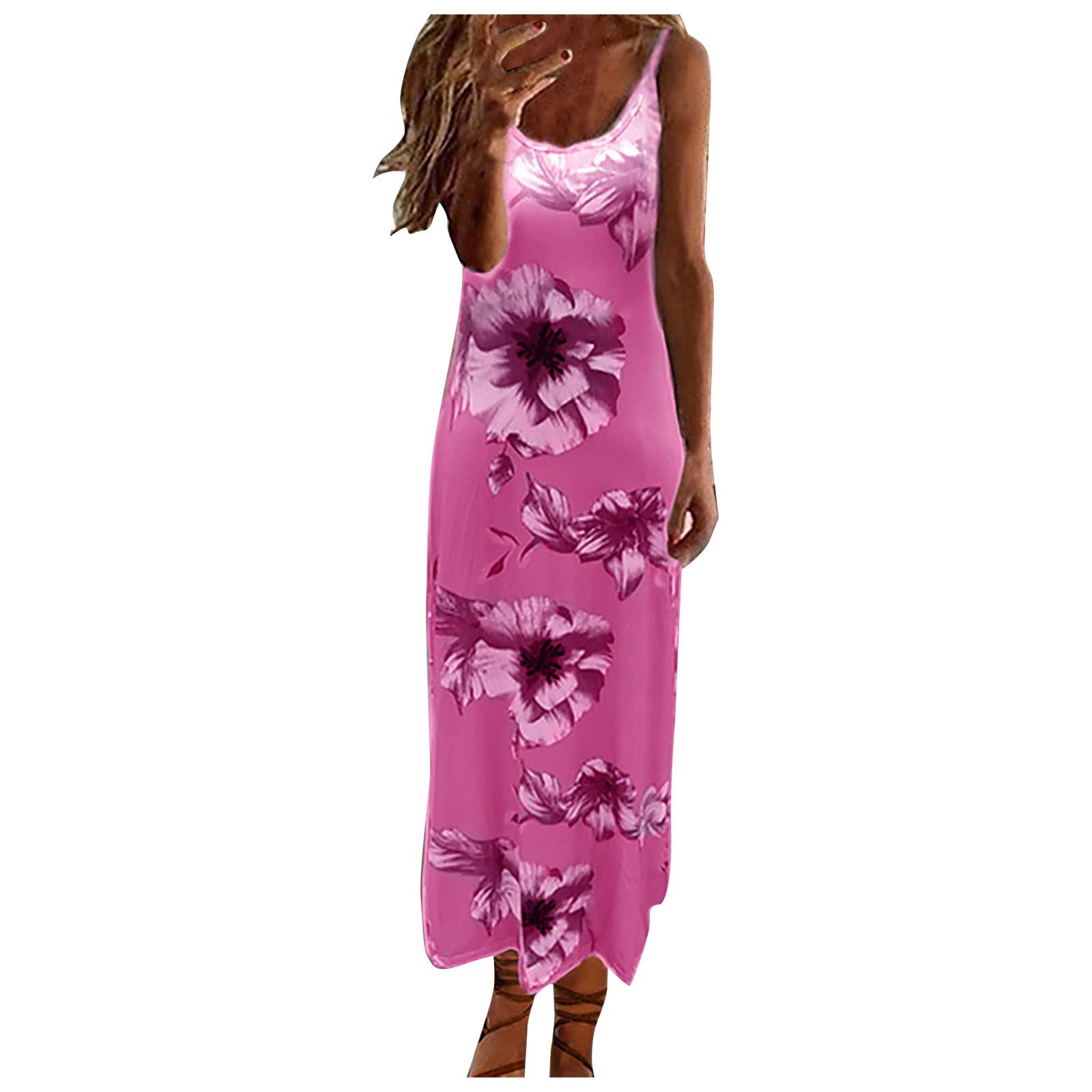 Women's White Bohemian Print Wrap Maxi Dress - Vintage Casual Short Sleeve Round Neck Summer Dress for Beach, Wedding & Daily Wear