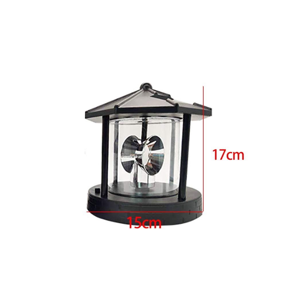 Solar Powered LED Lighthouse with Rotating Beacon - Outdoor Solar Hanging Light for Garden, Patio, Fence & Yard Decor | Perfect for Landscape Lighting, Pathway Illumination & Nighttime Ambiance