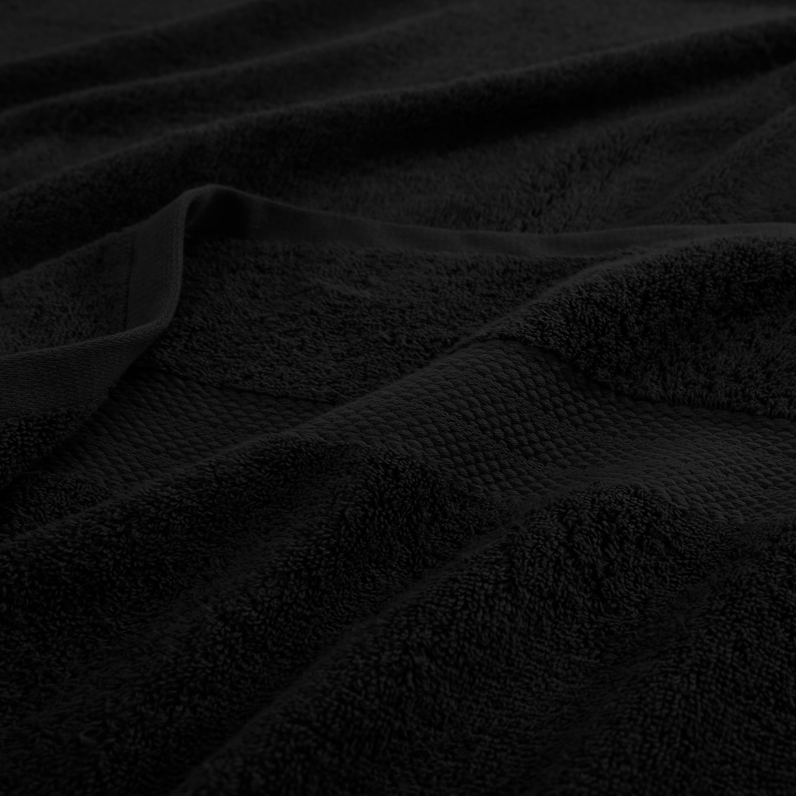 SNOWDROP 24-Piece Bathroom Towel Set - Ultra Soft Microfiber Bath Sheets, Bath Towels, Hand Towels & Wash Cloths for Spa, Gym, Hotel & Home Use - Includes 2 XL Bath Sheets, 4 Bath Towels, 6 Hand Towels, 8 Wash Cloths & 4 Fingertip Towels - Black