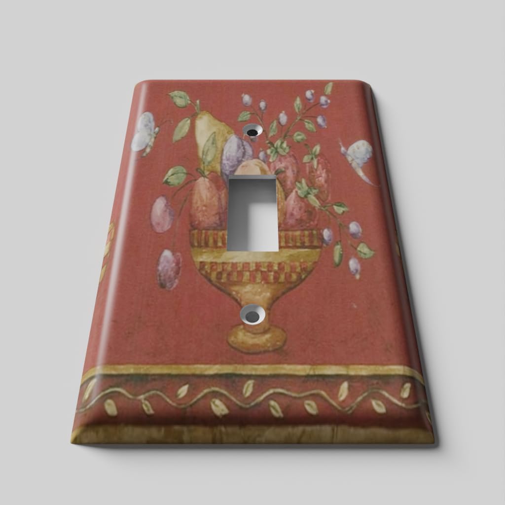 Fruit Bowl Light Switch Cover - Toggle Wall Plate for Kitchen Decor