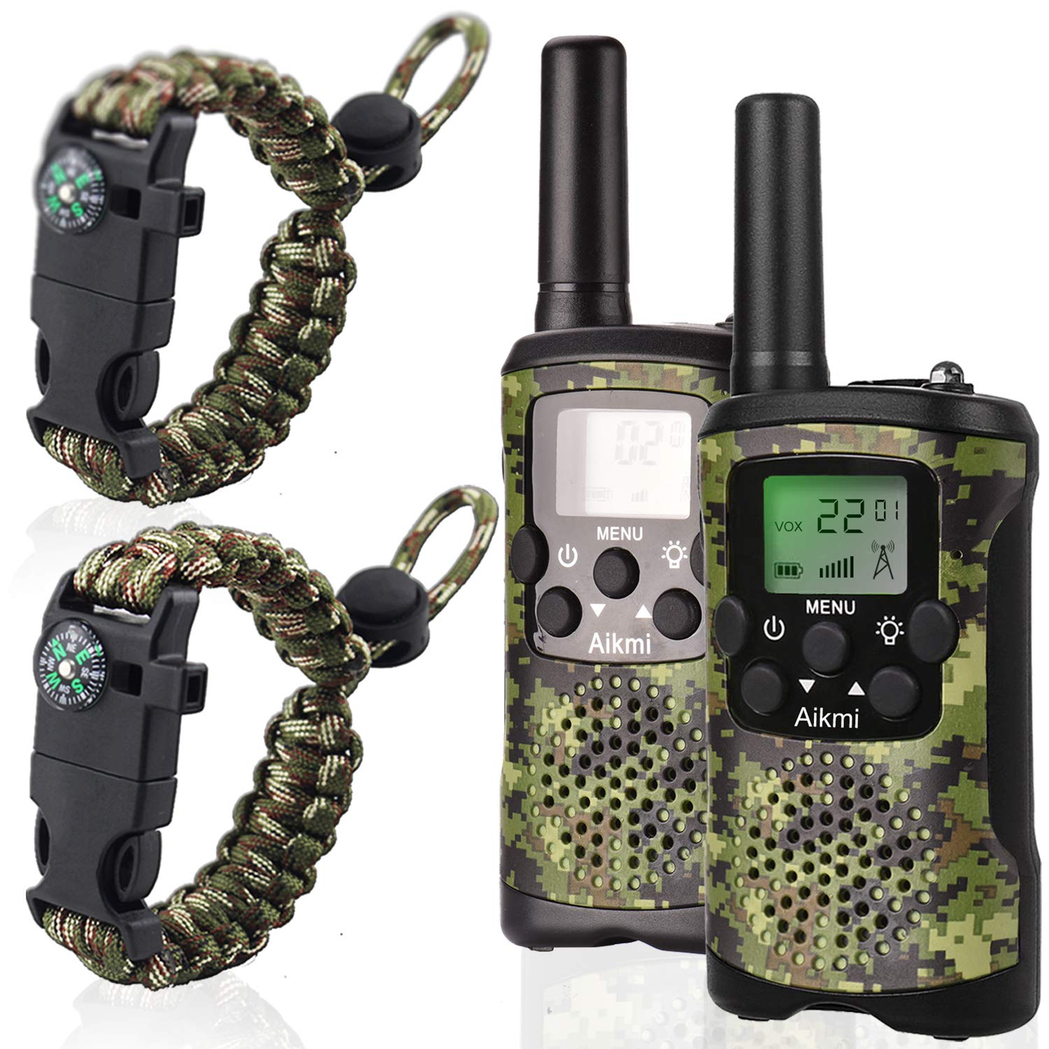 Best Walkie Talkies for Kids Ages 5-12 - 22 Channel 2 Way Radios with 3 Mile Range - Perfect Outdoor Adventure Toys for Boys & Girls - Ideal for Camping, Hiking, Backyard Games and Birthday Gifts (6-9 Years Old)