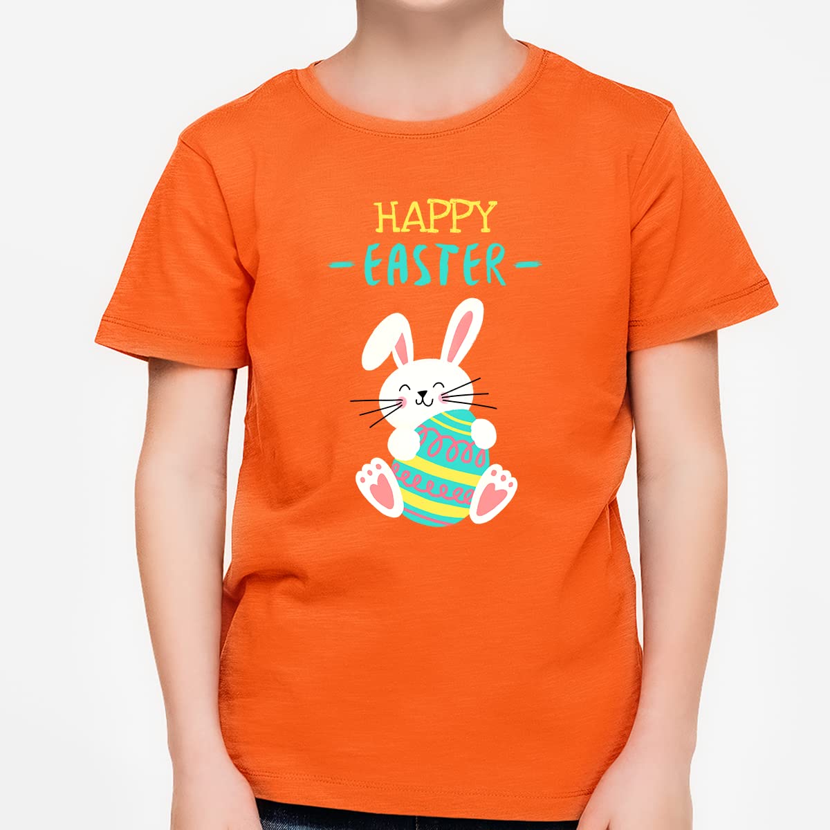 Fire Fit Designs Easter Shirts for Boys - Cute Bunny Printed Kids Easter Outfits | Holiday Church Wear & Spring Family Photo Outfits