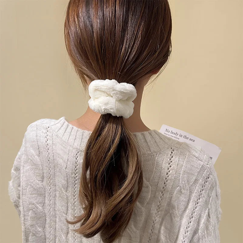Velvet Hair Scrunchies Set of 7 - Soft Stretch Hair Bands for Women & Girls - Perfect for Workouts, Yoga, and Everyday Styling