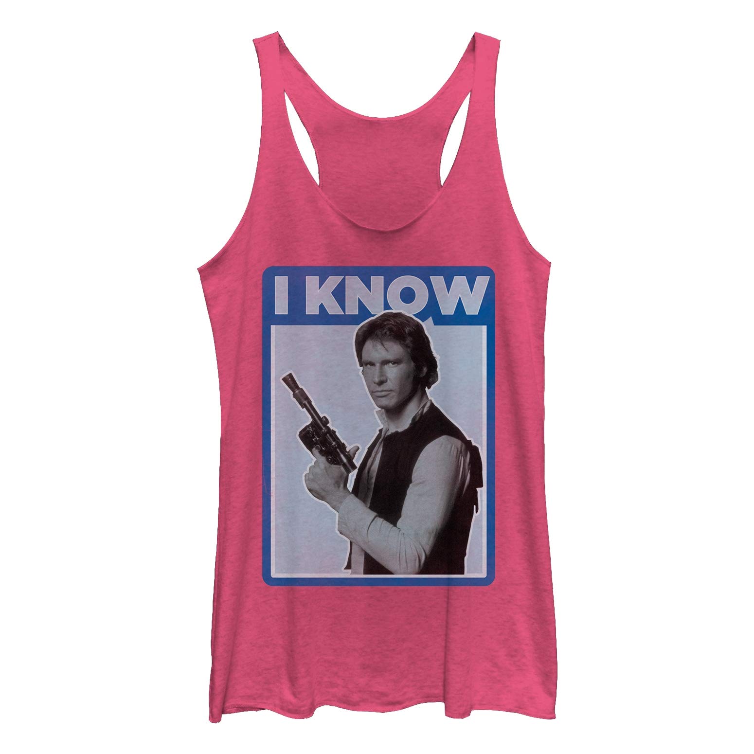 Women's Star Wars Han Solo 'I Know' Quote Racerback Tank Top - Perfect for Cosplay, Conventions & Everyday Fandom Fashion