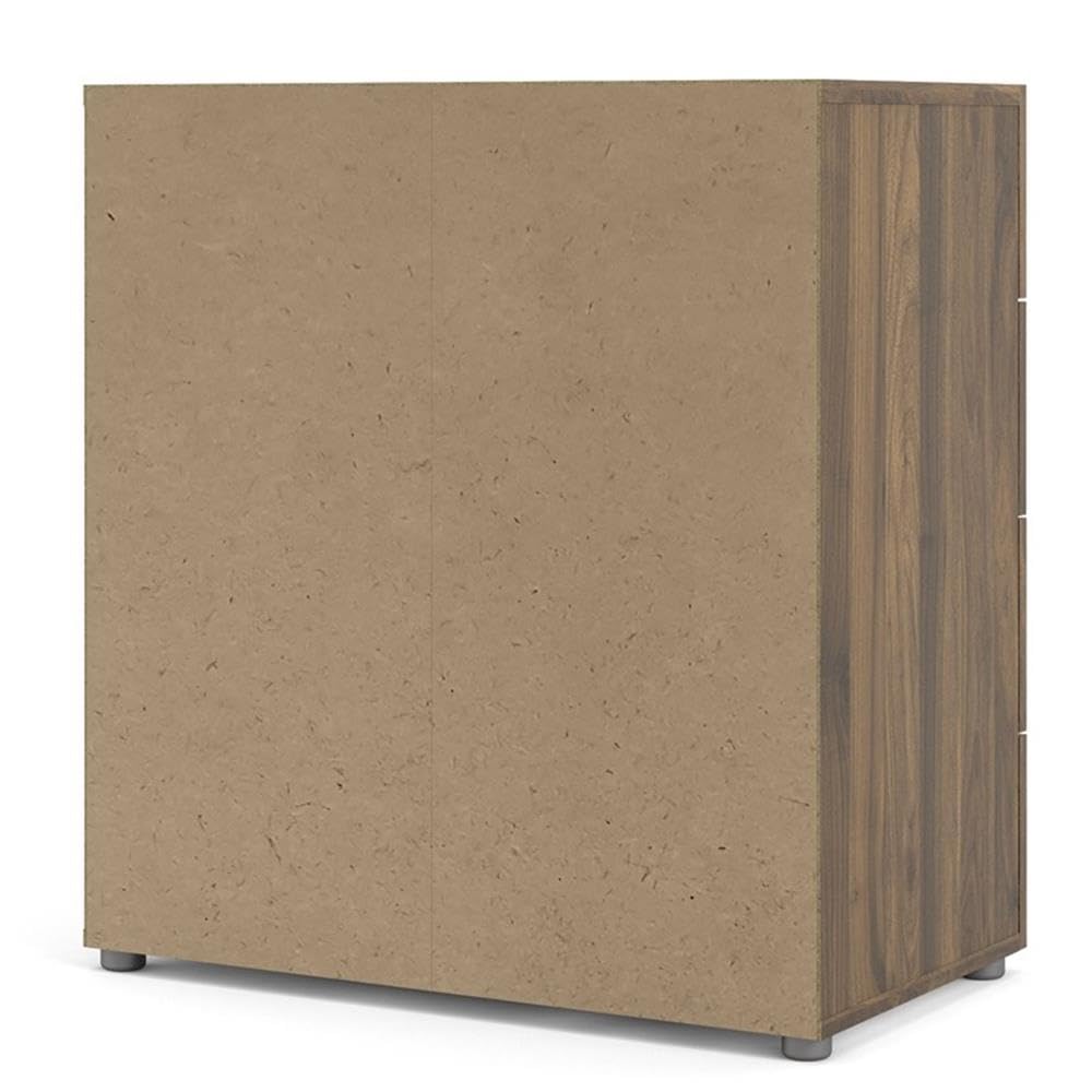 Home Square 3-Piece Walnut Bedroom Set with 4-Drawer Dresser & 2 Nightstands - Perfect for Master Bedroom, Guest Room & Apartment Decor