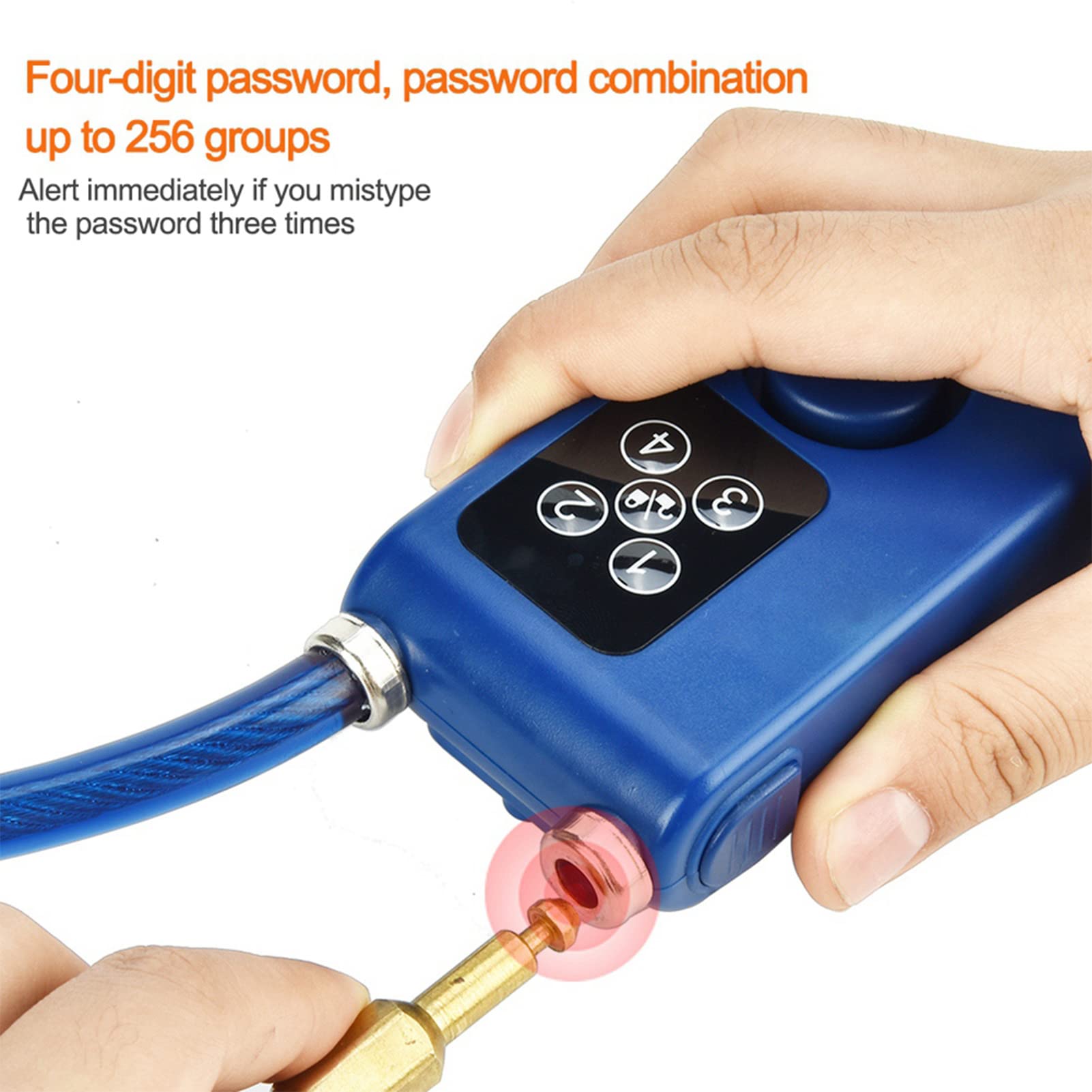 Bike Anti Theft Lock with Keyless Digital Password & Alarm - Heavy Duty Security Lock for Bicycle, Motorcycle & Gates | Perfect for Urban Commuting & Outdoor Parking