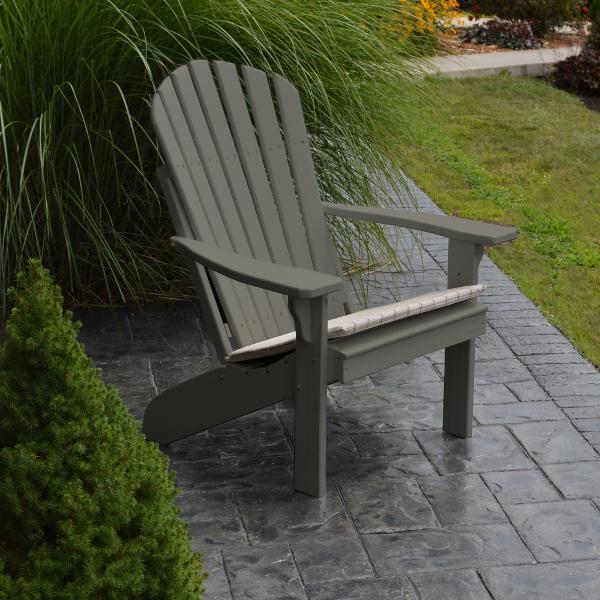 Premium Yellow Pine Fanback Adirondack Chair - Solid Wood Outdoor Patio Furniture for Garden, Deck & Poolside Relaxation