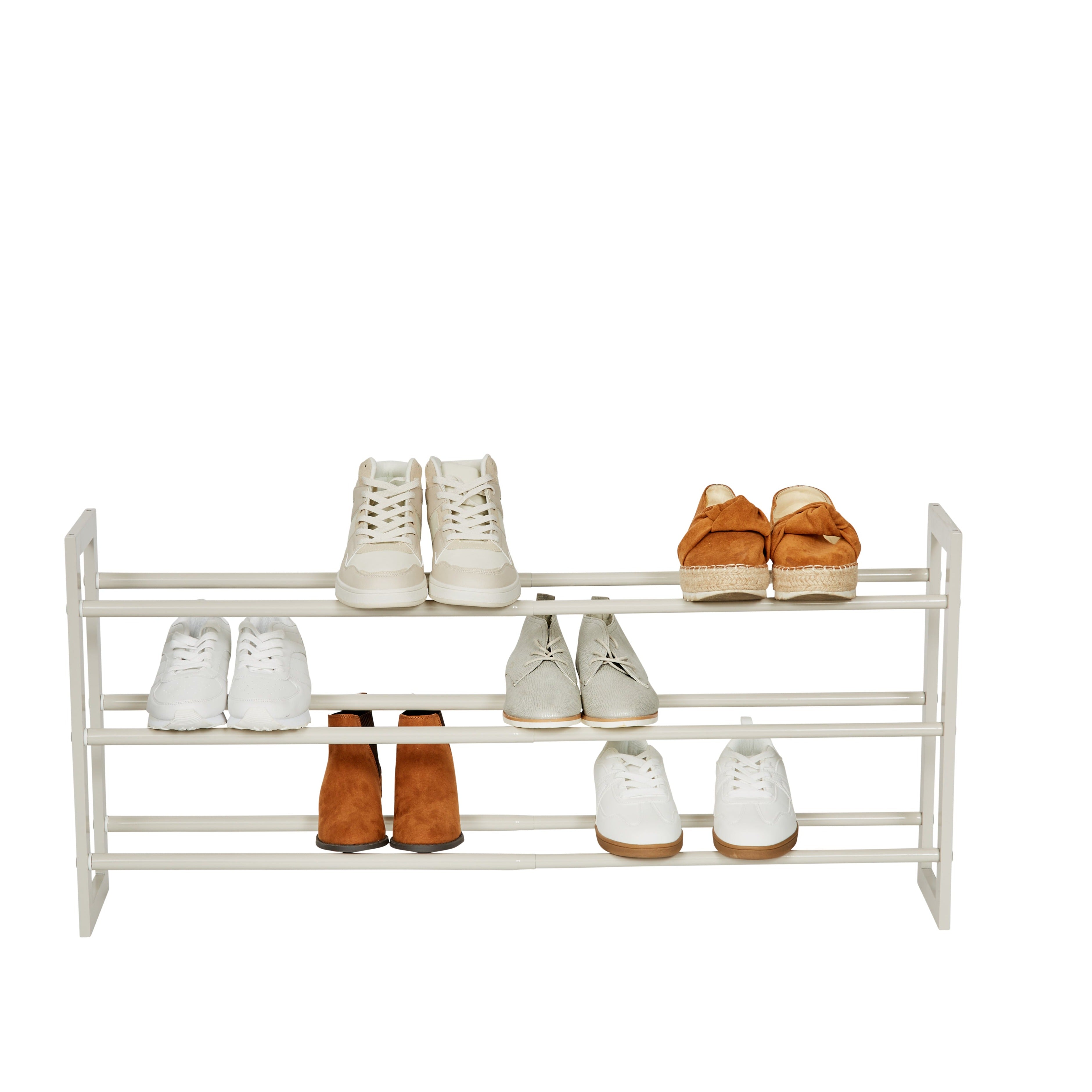 Expandable Wooden Shoe Rack Organizer - Space Saving Storage for Entryway, Closet & Bedroom - Holds 12-24 Pairs of Shoes