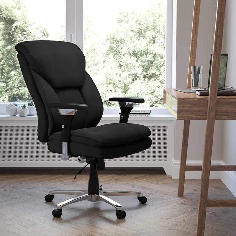 FLASH HERCULES Series Heavy Duty Executive Office Chair - 400 lb Weight Capacity, Ergonomic Design with Lumbar Support, Big & Tall Adjustable Chair for All-Day Comfort - Perfect for Home Office, Gaming, and Professional Workspaces
