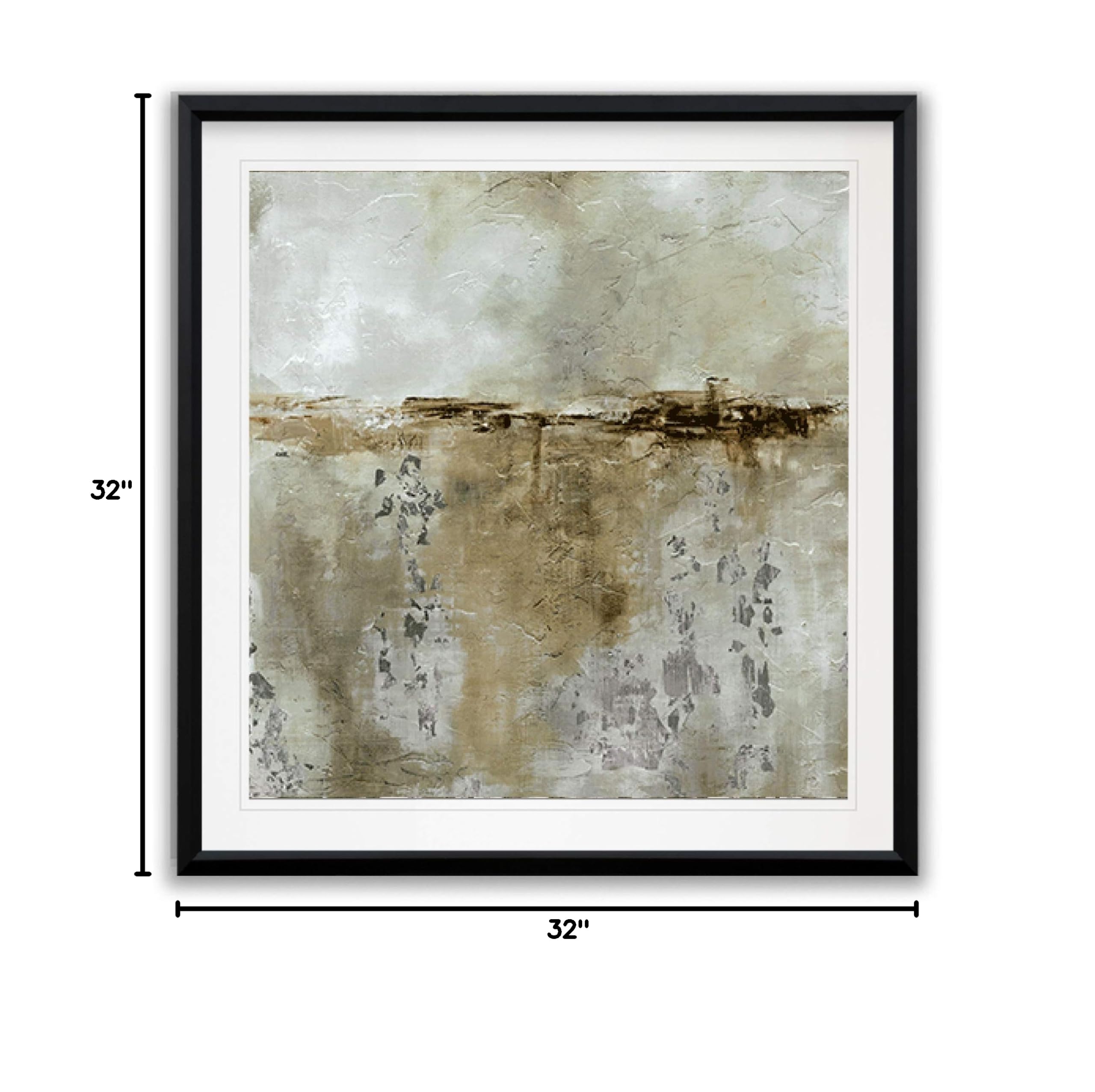 Misty Dawn Abstract Artwork - Contemporary Framed Giclee Canvas Print - Modern Home Wall Decor Painting - Perfect for Living Room, Bedroom & Office Decor