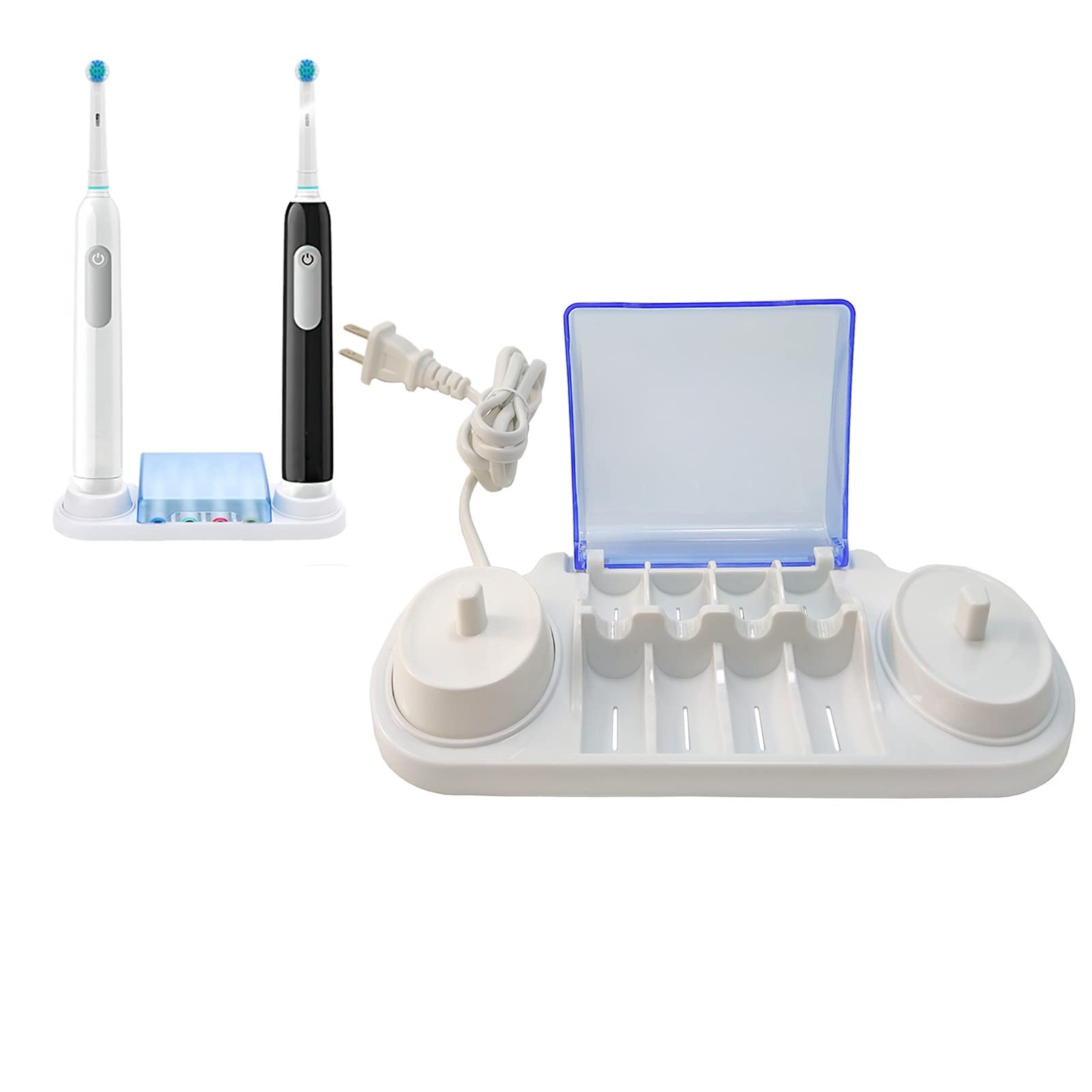 Replacement Inductive Charger Base for Philips Sonicare 3757 Electric Toothbrush - Compatible with Genuine Pro Models, Charging Stand Holder with Brush Head Organizer - Perfect for Bathroom Countertop & Travel Use
