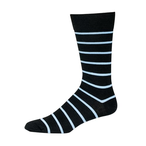 Black With Sky Blue Stripes