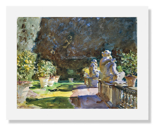 John Singer Sargent Villa di Marlia Lucca Art Print - Famous Landscape Painting Reproduction for Home & Office Wall Decor