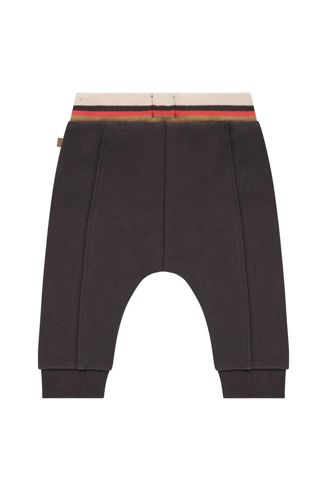 Baby Boys' Concrete Gray Drawstring Waistband Sweatpants - Comfortable Cotton Joggers for Playtime & Lounging