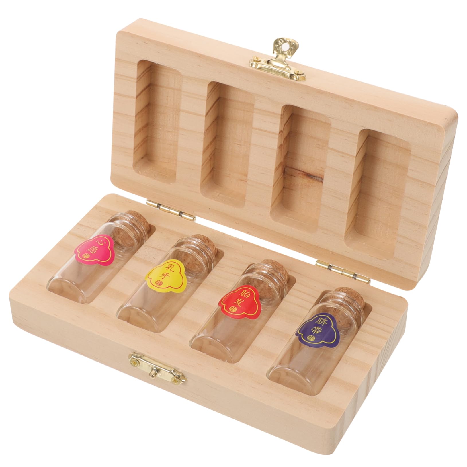 Vaguelly Wooden Tooth Box Set - Tooth Holder & Keepsake Container for Baby Teeth, Perfect for Tooth Fairy Gifts and Childhood Memorabilia Storage